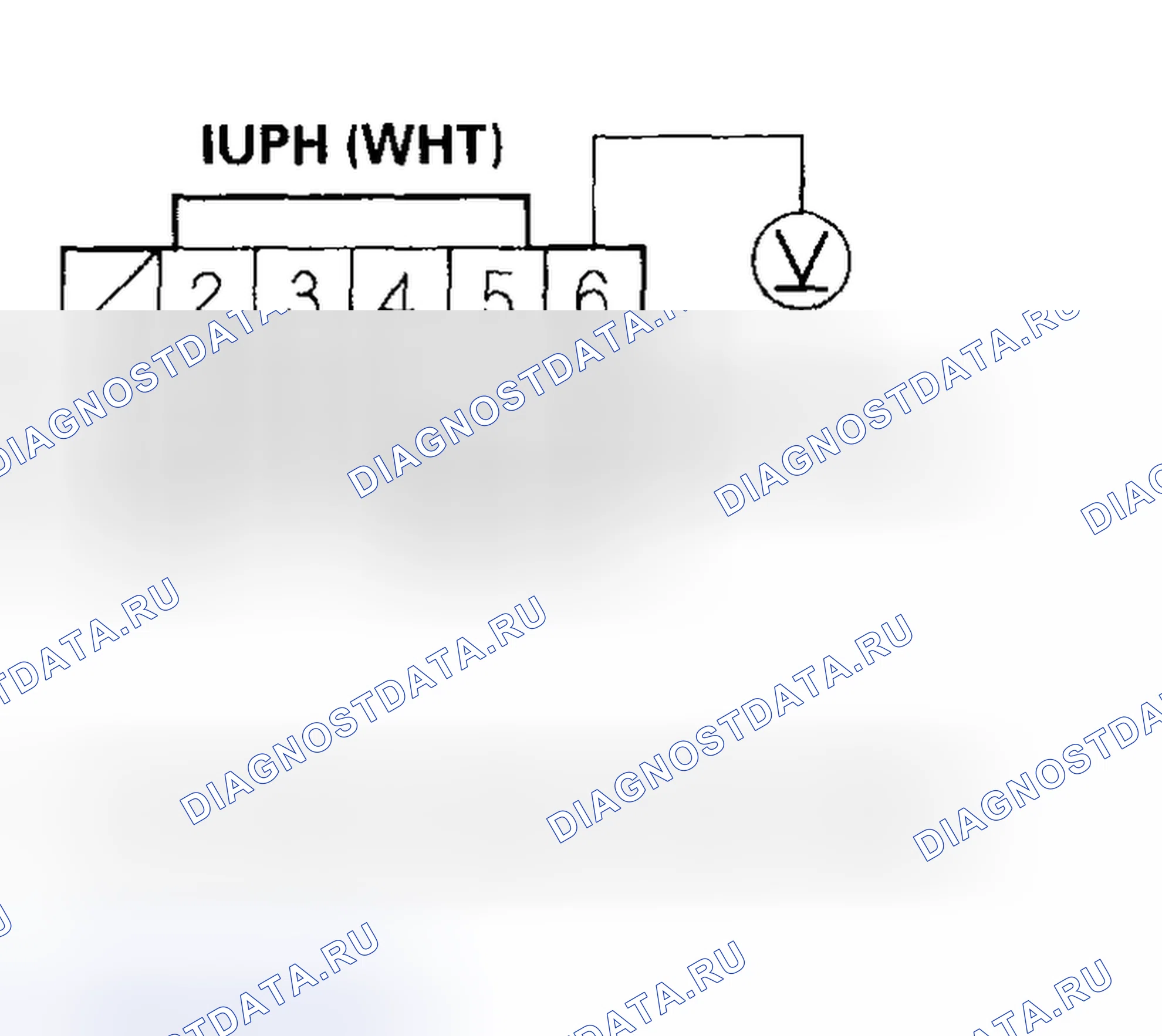 Рис. 1003: расшифровка кода ошибки P1591 (25): Ток двигателя U Фазная сигнальная цепь высокого входа. Honda Civic VII рестайлинг