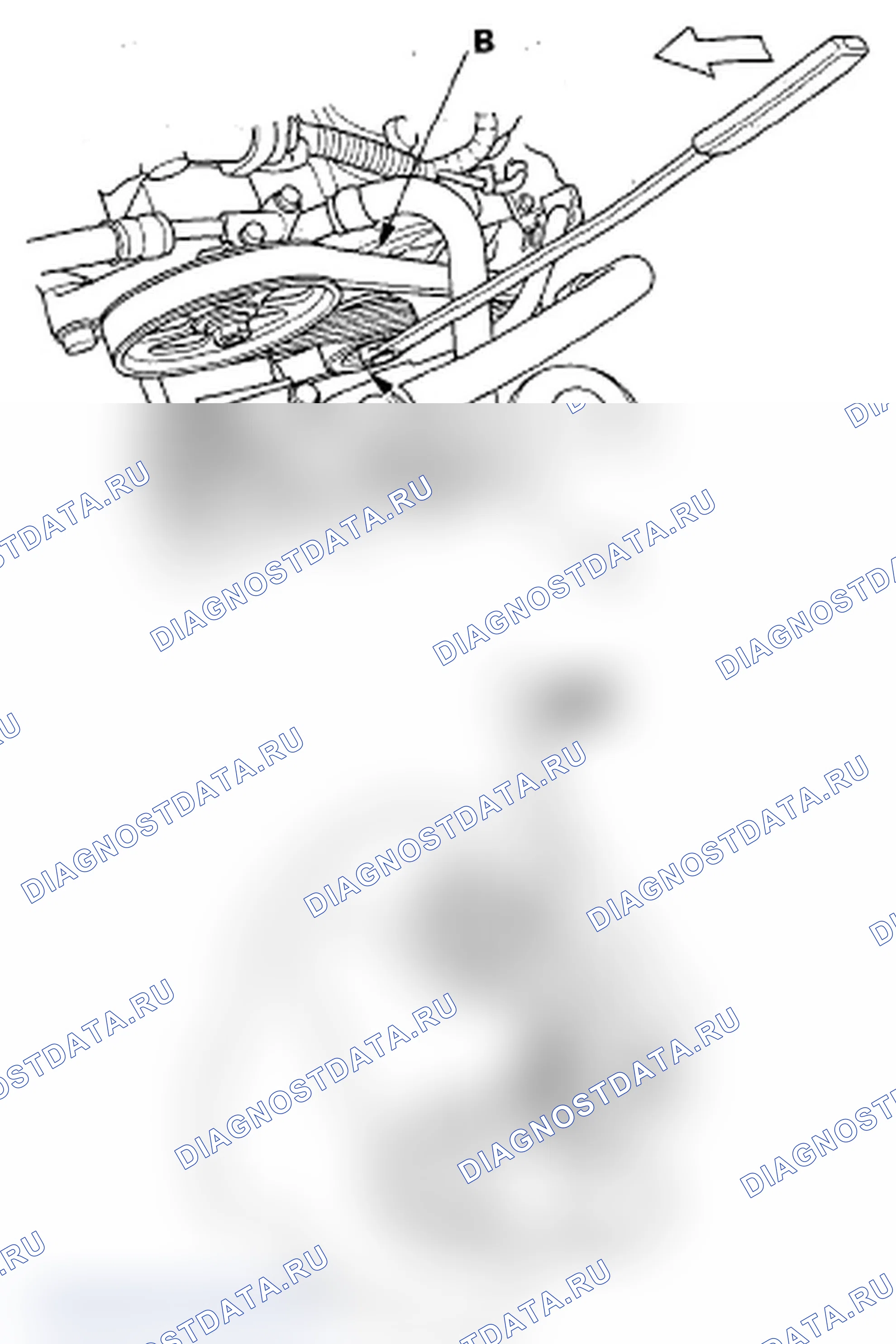 Рис. 11: Замена приводного ремня. Acura MDX II