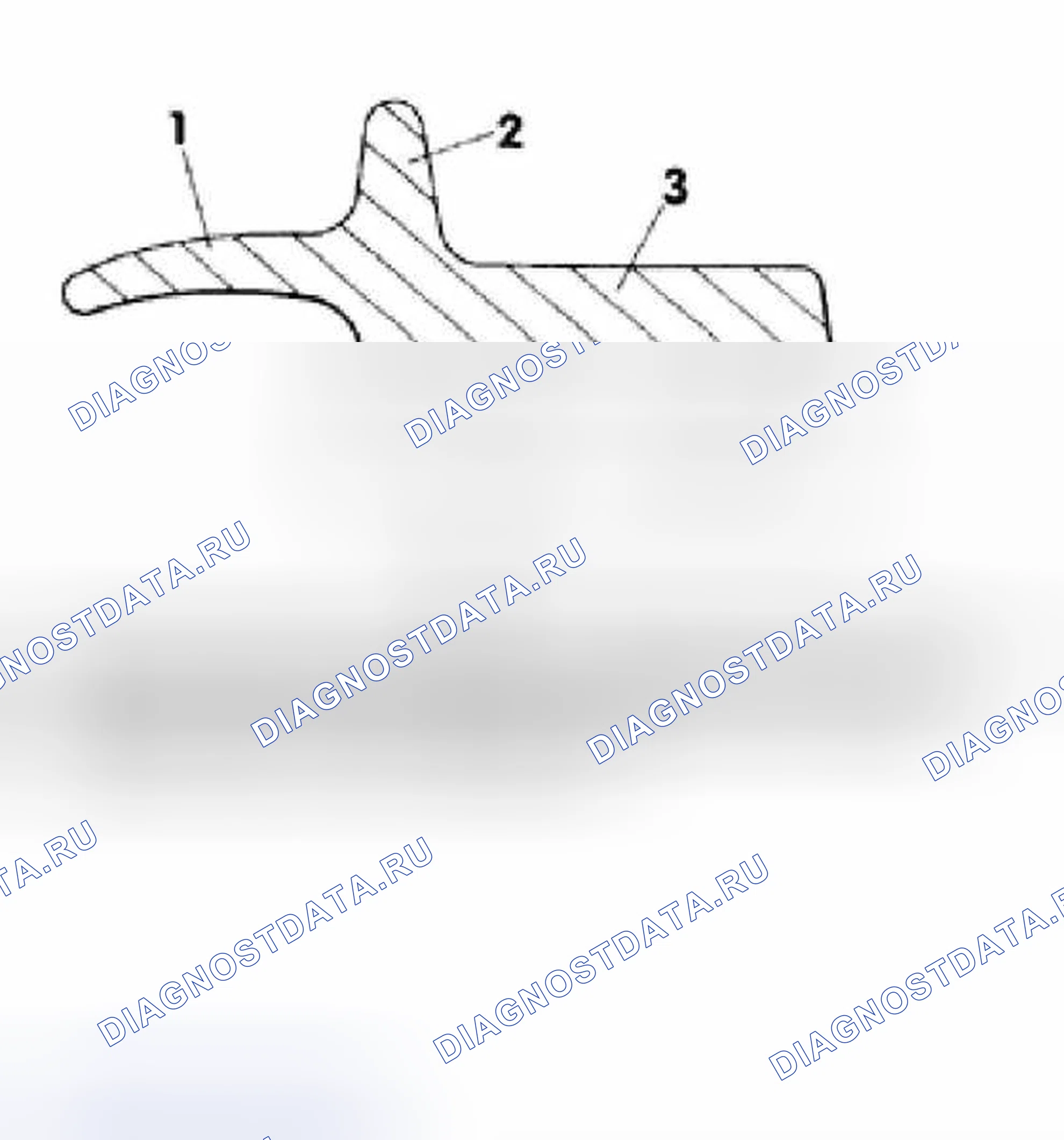 Рис. 3: Идентификация новых оконных деталей. Volkswagen Golf Mk3