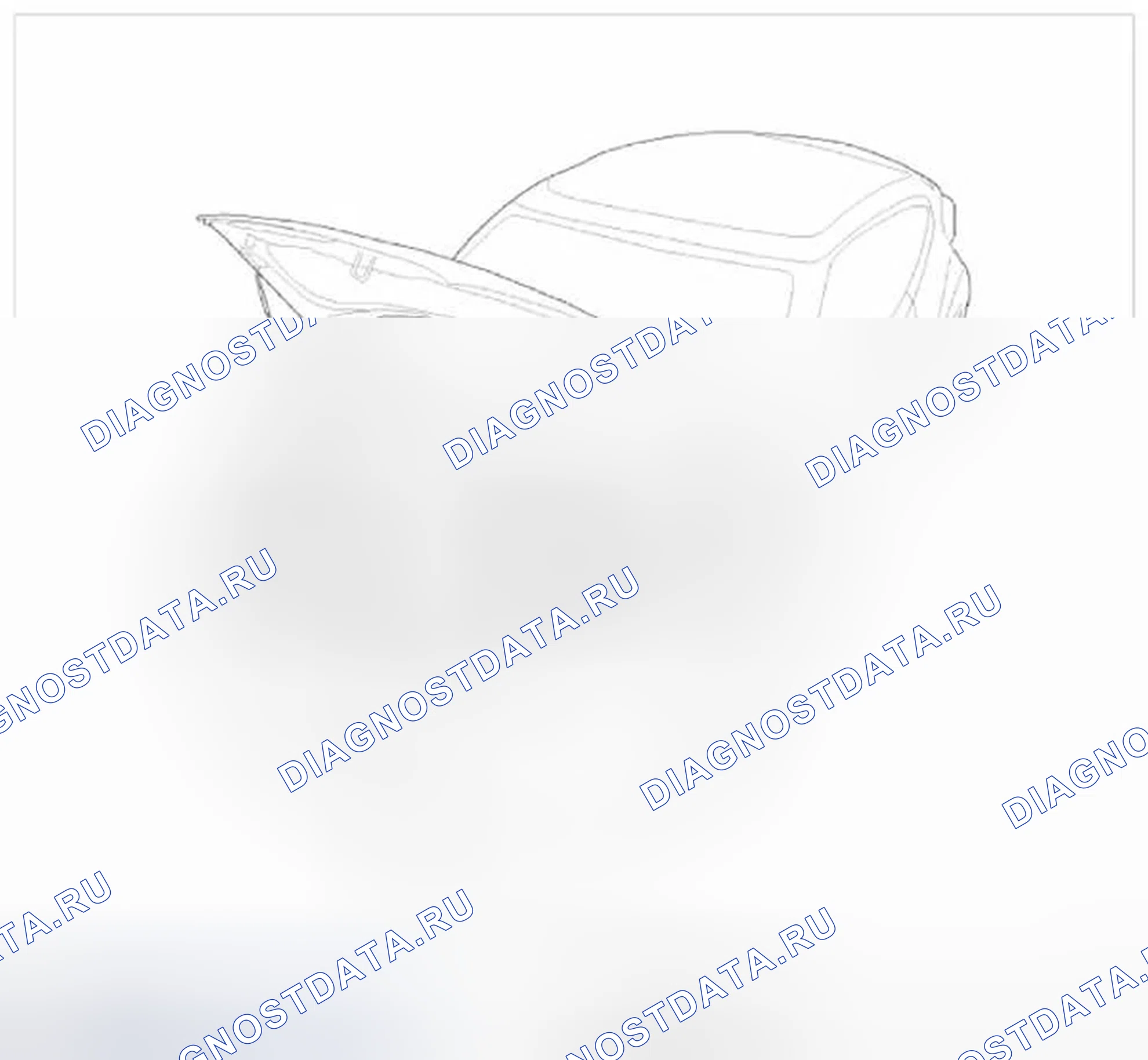 Рис. 8: Расположение предупредительных / предупреждающих табличек. Hyundai Veloster I