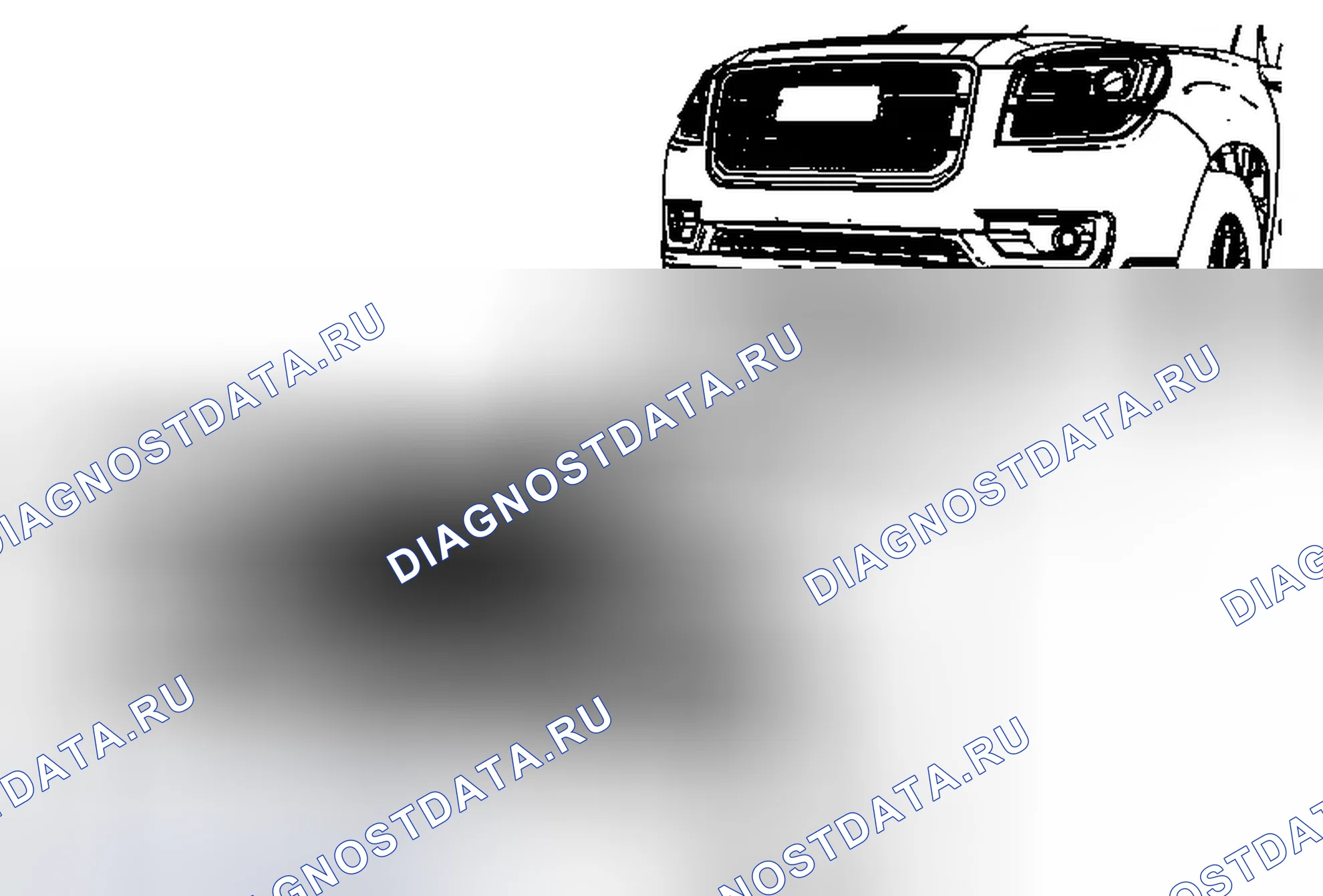 Рис. 24: Замена передней облицовки бампера (Acadia). GMC Acadia I рестайлинг