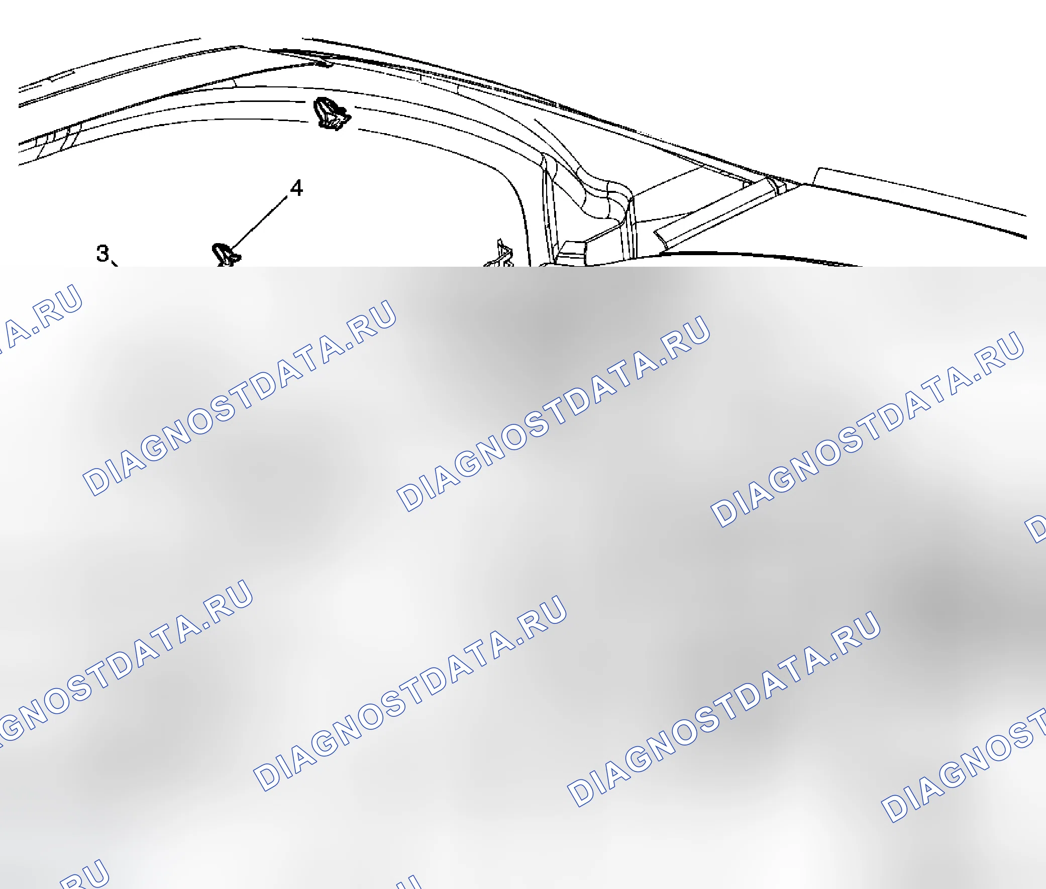 Рис. 1: Замена формовки гарнира лобового стекла. Chevrolet Cobalt I