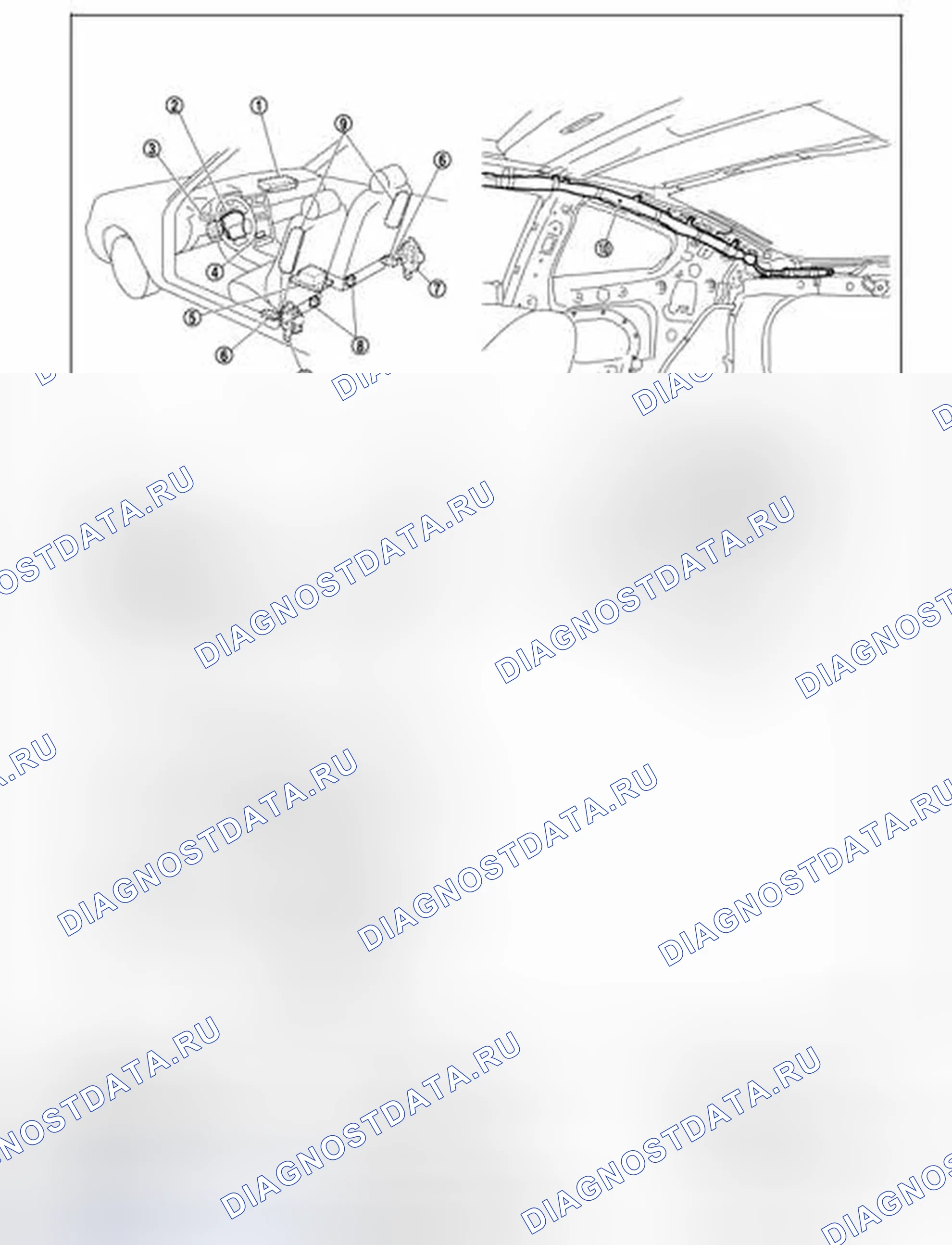 Рис. 60: ВОЗДУШНЫЙ МЕШОК SRS. Infiniti Q60 I
