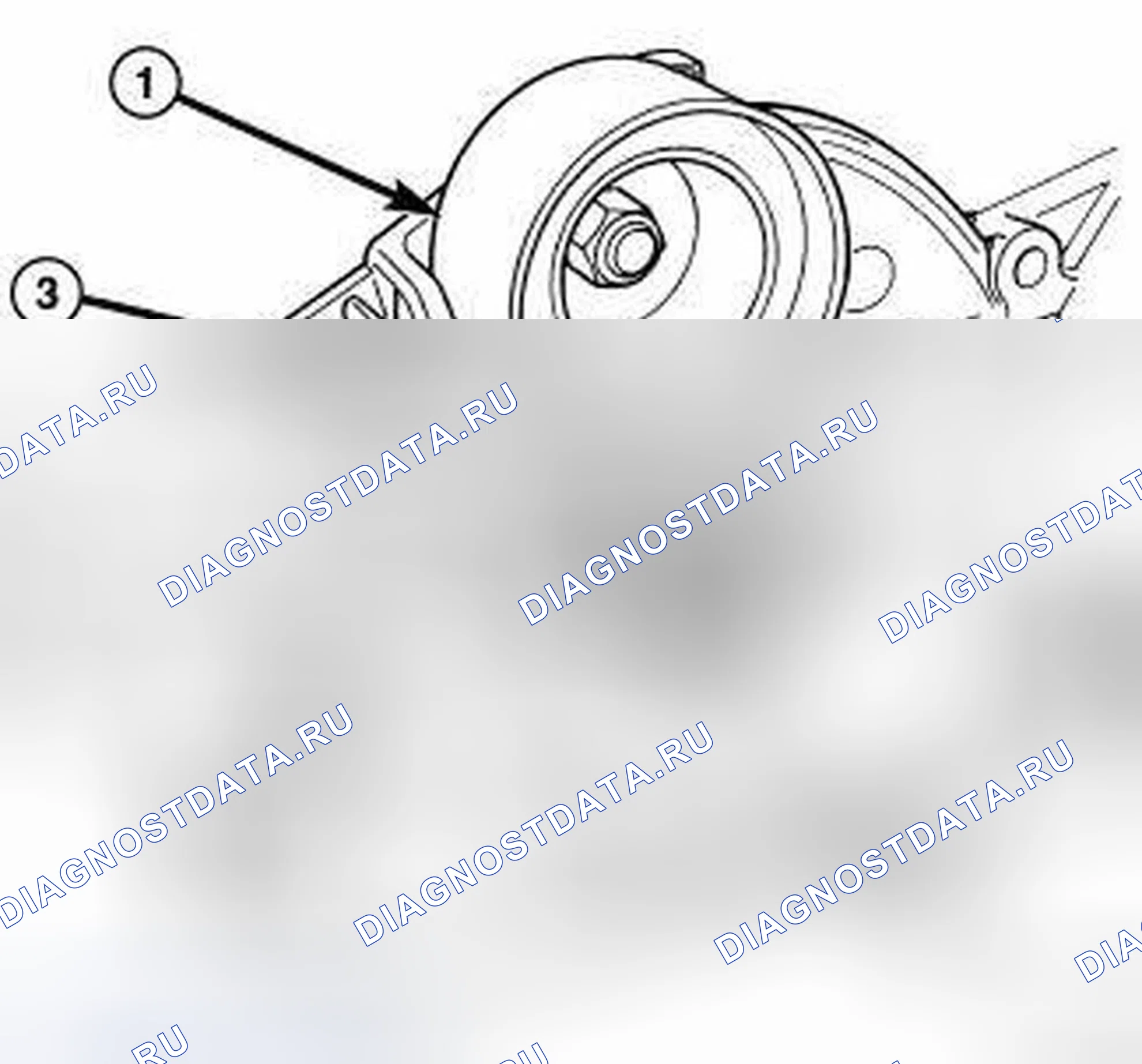 Рис. 481: НАТЯЖНОЕ УСТРОЙСТВО. Dodge Journey I