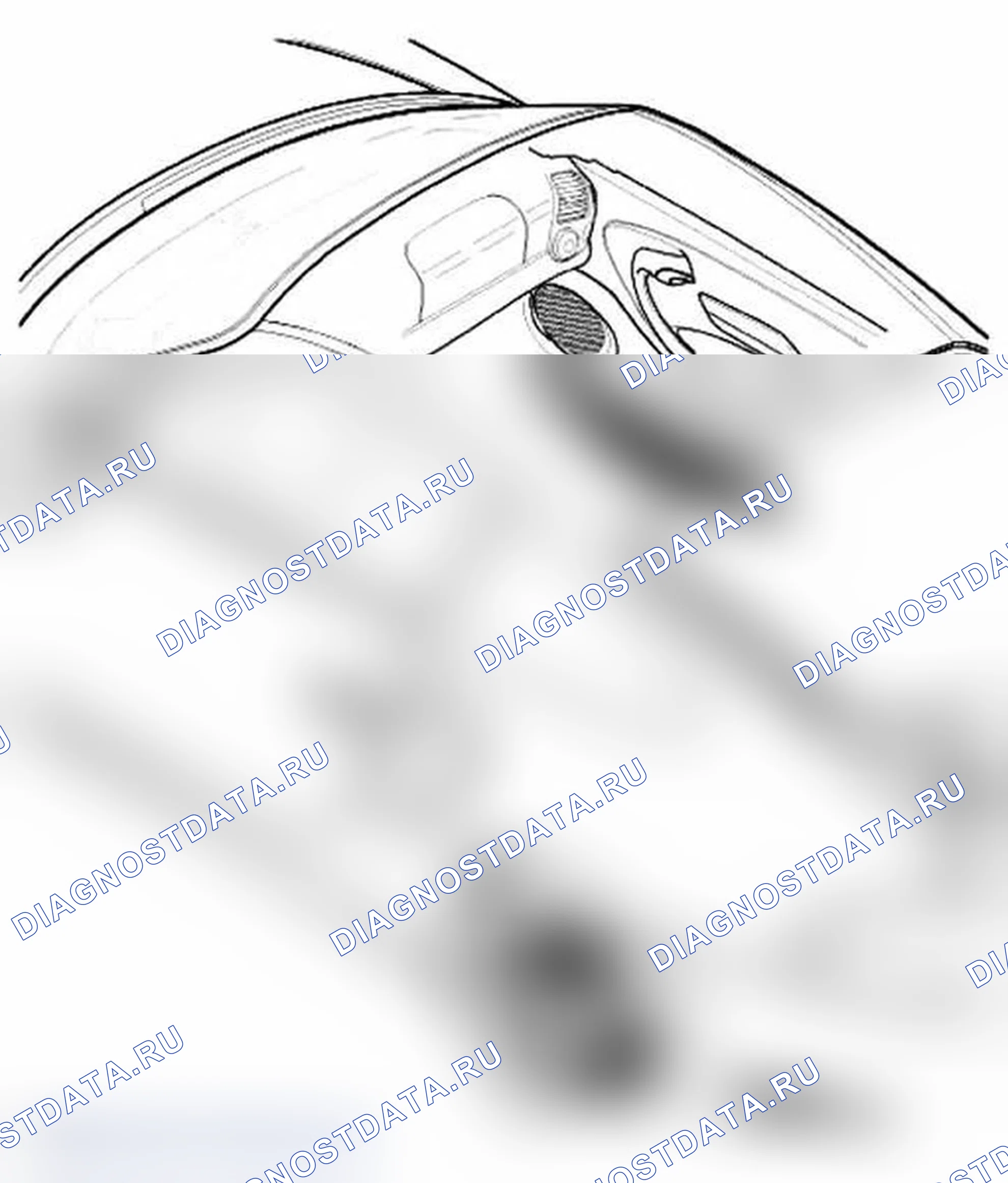 Рис. 22: Снятие и установка внутреннего подоконника (со стороны пассажира). Porsche 911 GT3 996 рестайлинг