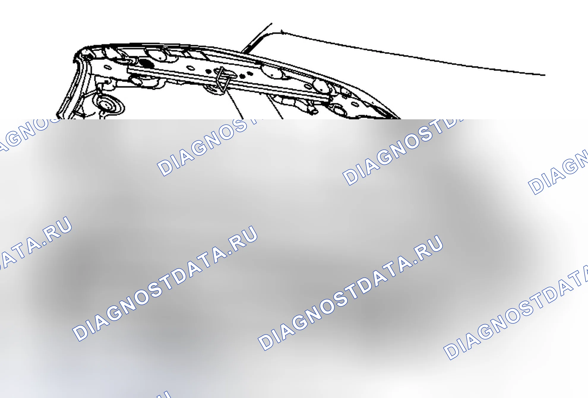 Рис. 19: Замена заднего наружного уплотнения капота. Chevrolet Traverse I