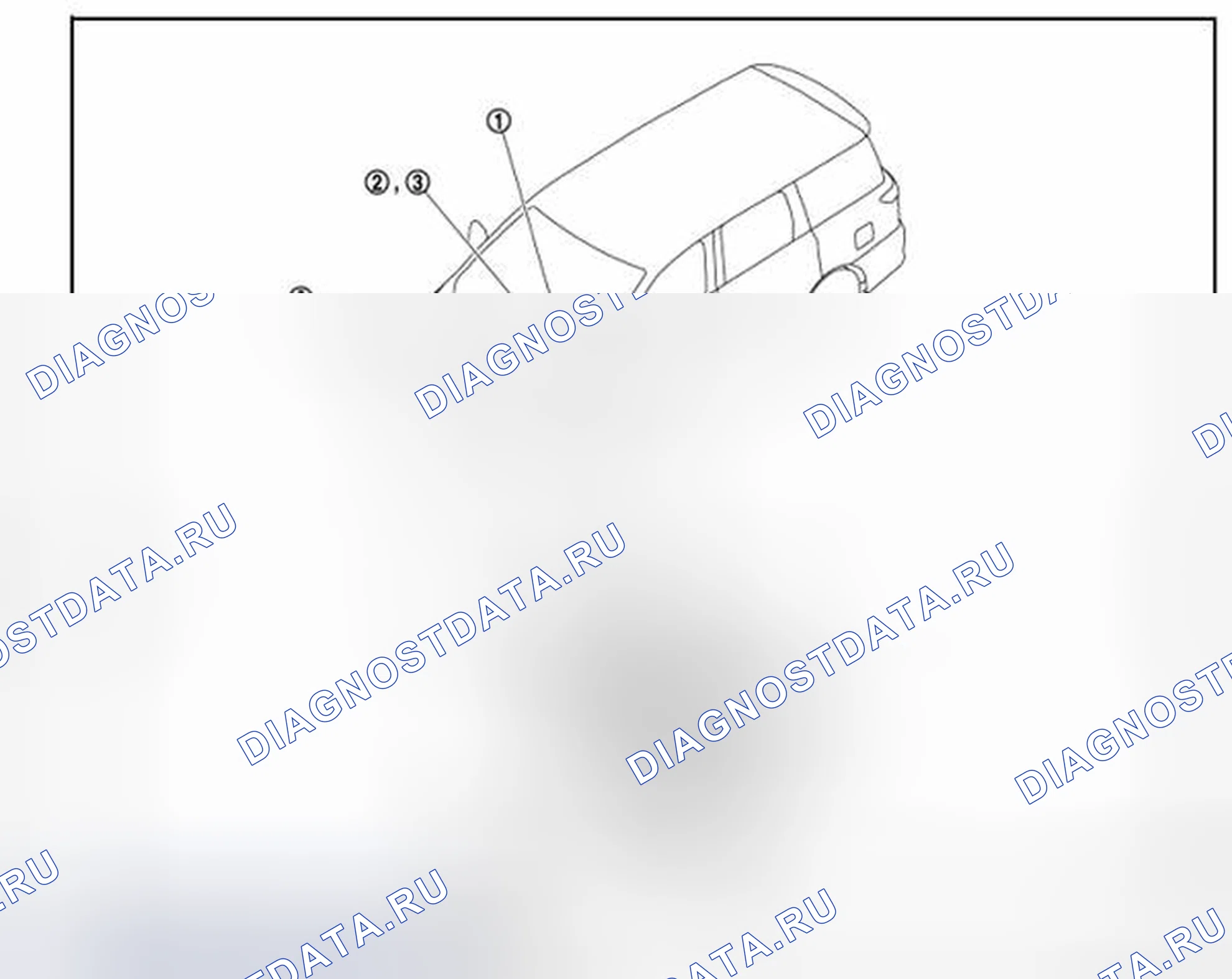 Рис. 12: Расположение компонентов. Nissan Quest IV