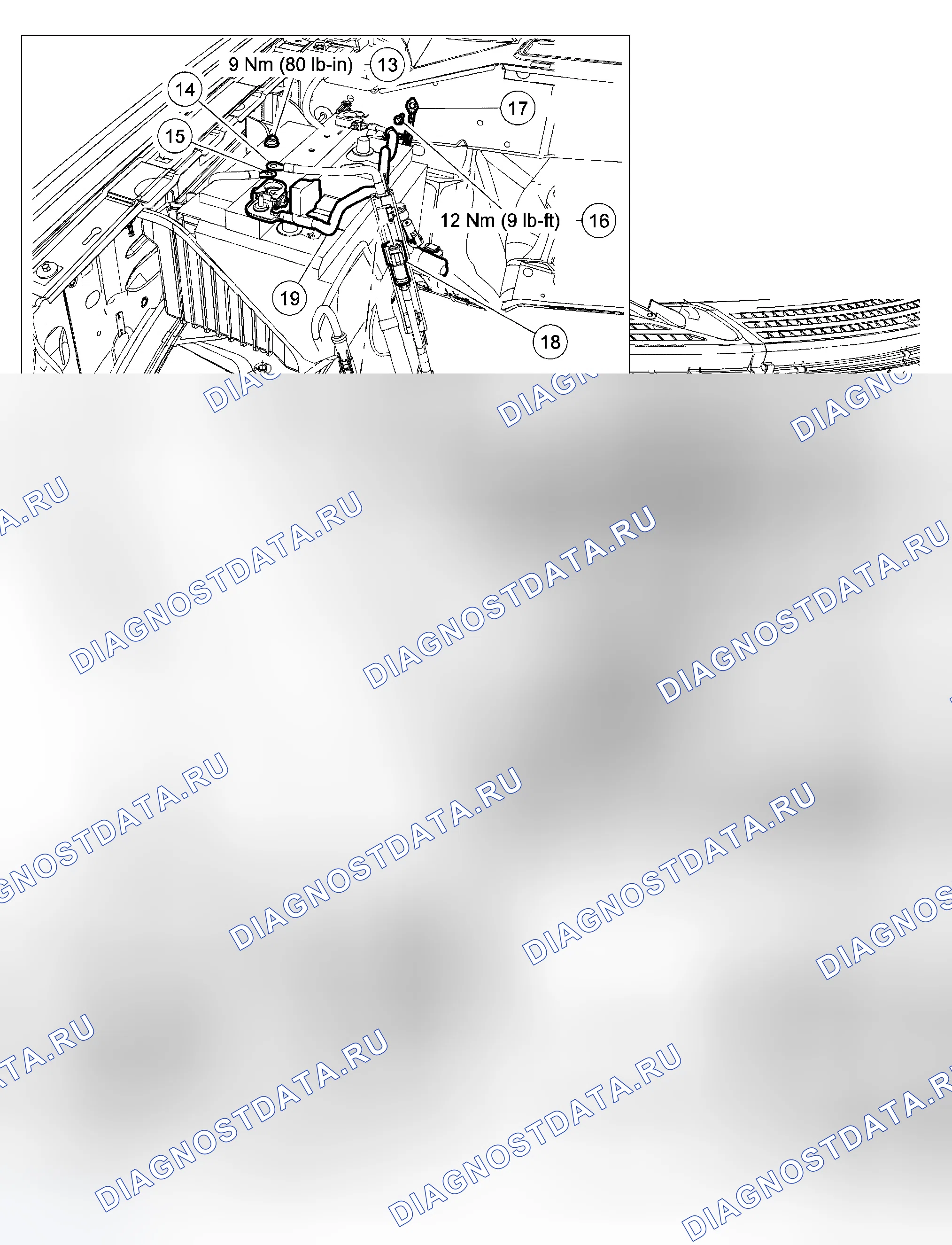 Рис. 95: Кабели аккумуляторных батарей - 4.2L. Ford Pickup F350 Super Duty 