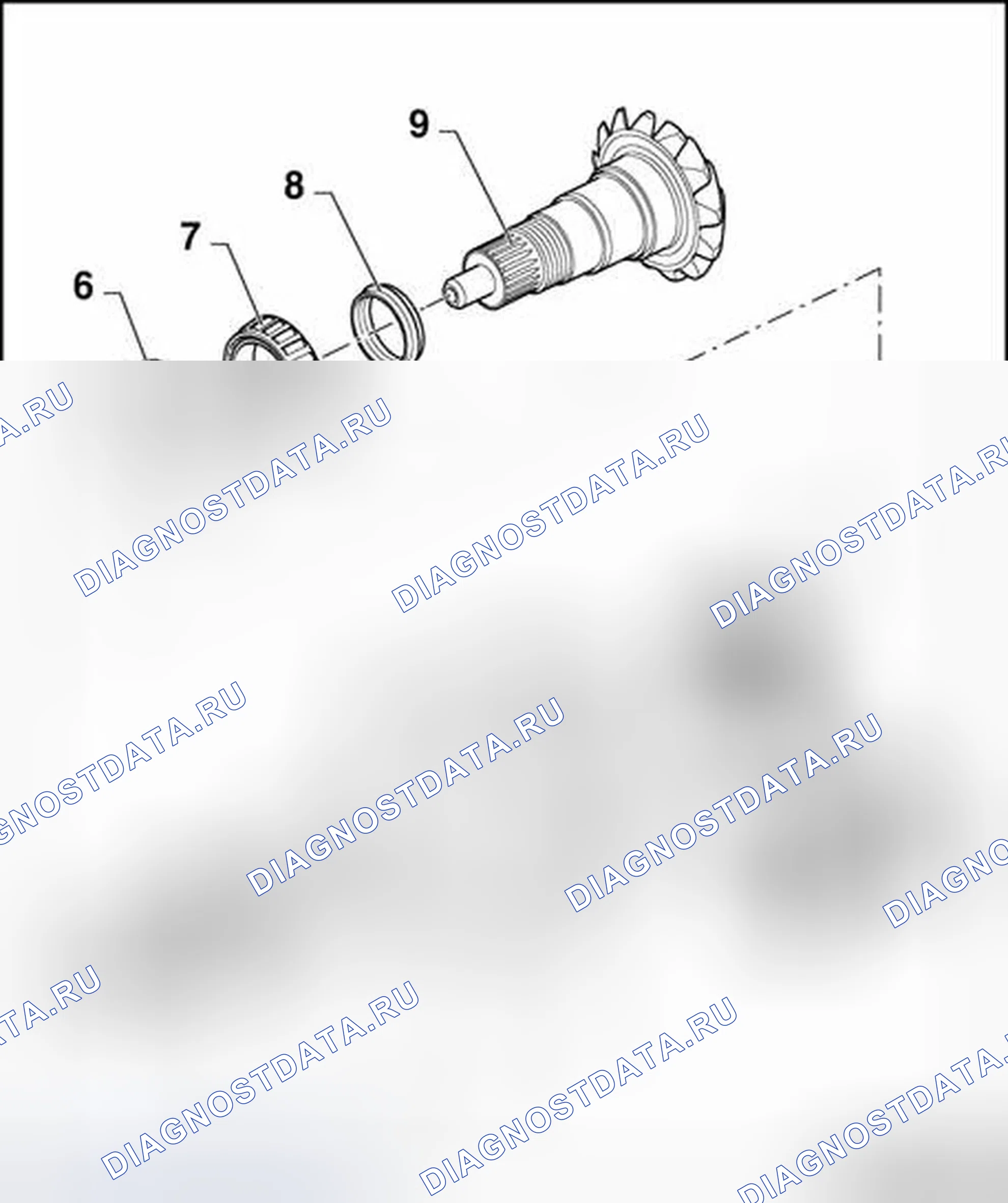 Рис. 722: Подшипник конической шестерни вала, обслуживание, обзор. Audi TT 8N