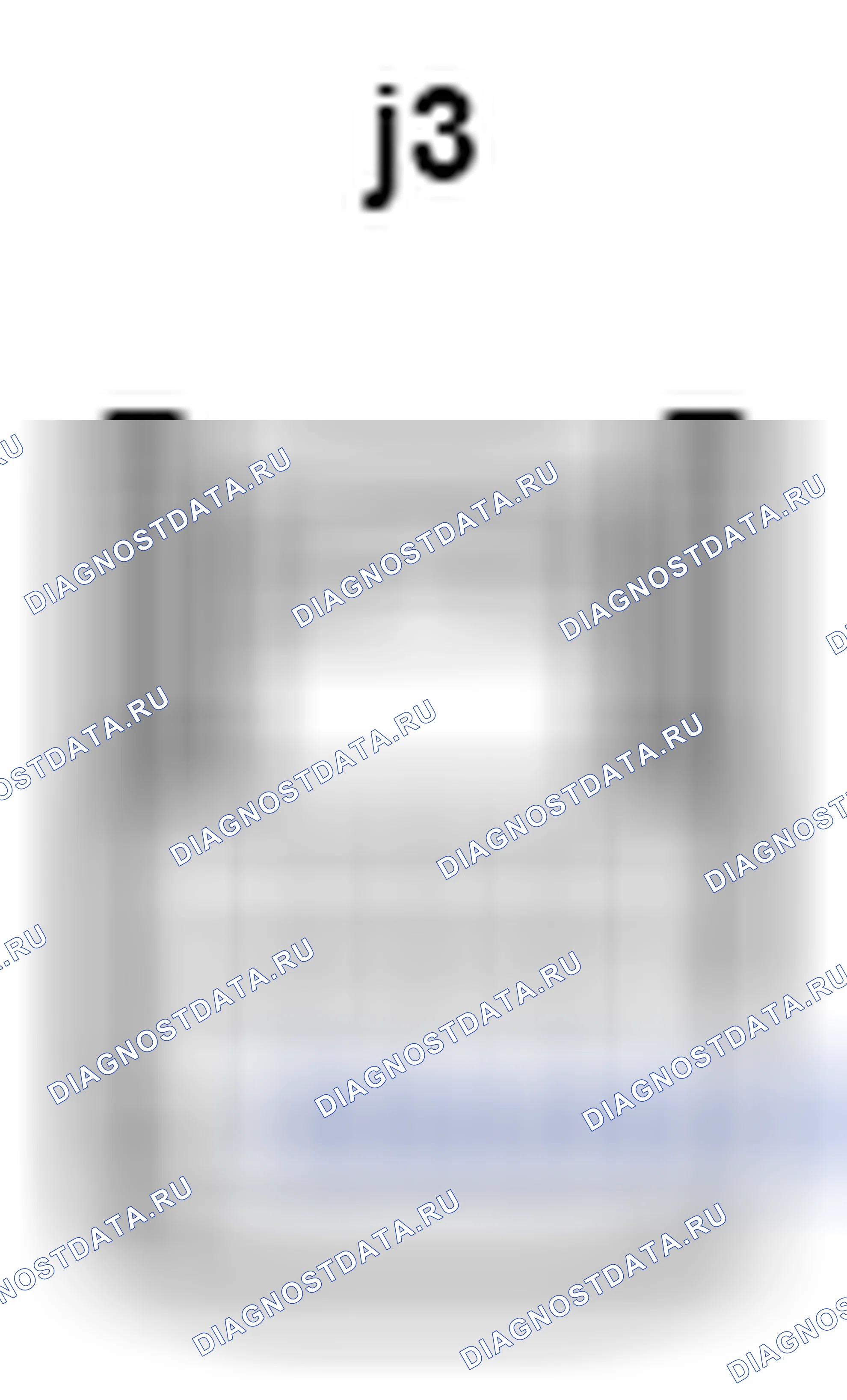 Рис. 1641: Вид с торца разъема блока ECU усилителя рулевого управления (j3). Toyota Camry XV50