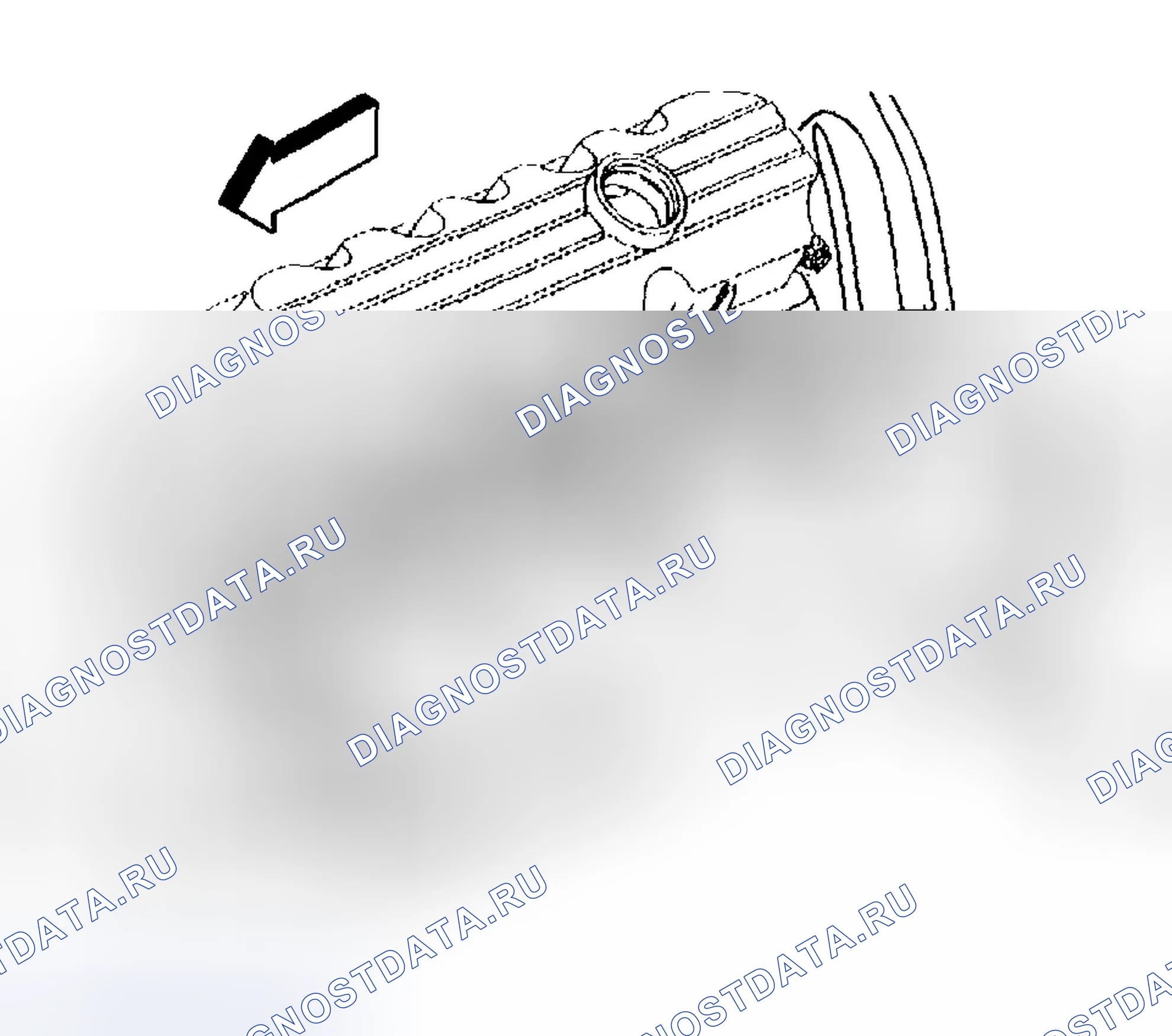 Рис. 261: Демонтаж выпускного коллектора - слева. Buick Park Avenue II рестайлинг