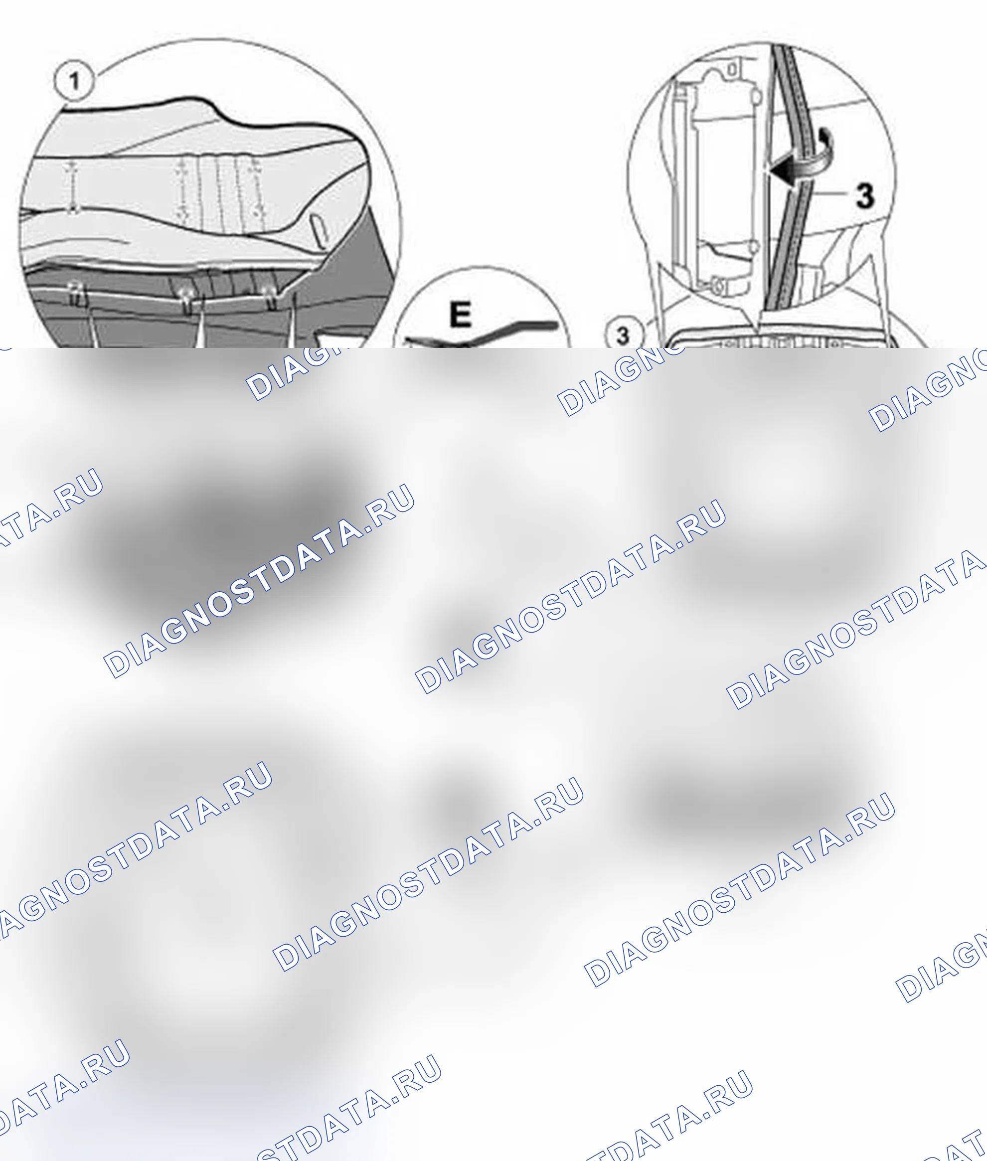 Рис. 33: Установка крышки для подушки сиденья. Porsche Boxster S 986 рестайлинг