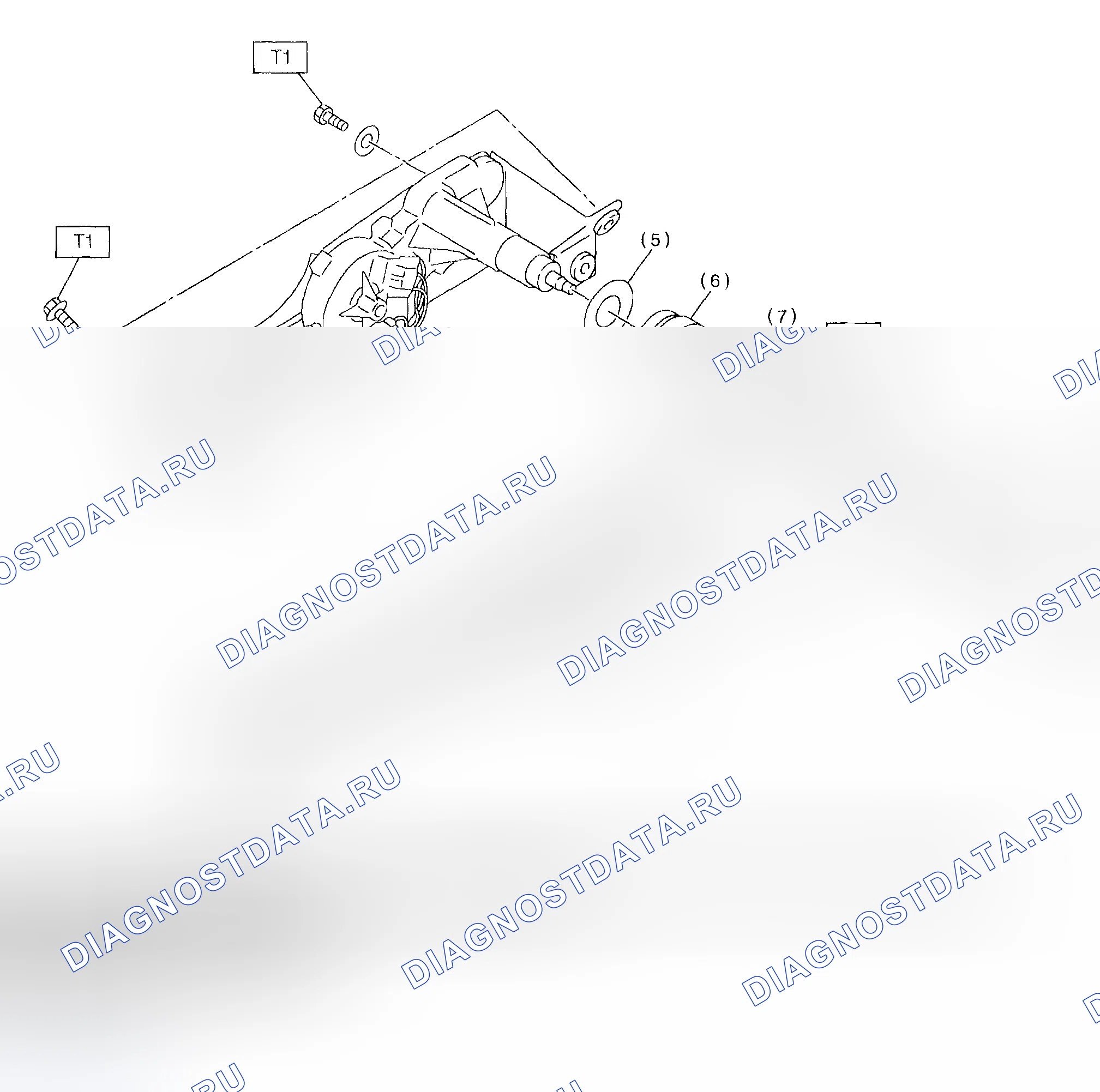 Рис. 3: ЗАДНИЙ СТЕКЛООЧИСТИТЕЛЬ. Subaru Impreza WRX GD/GG рестайлинг