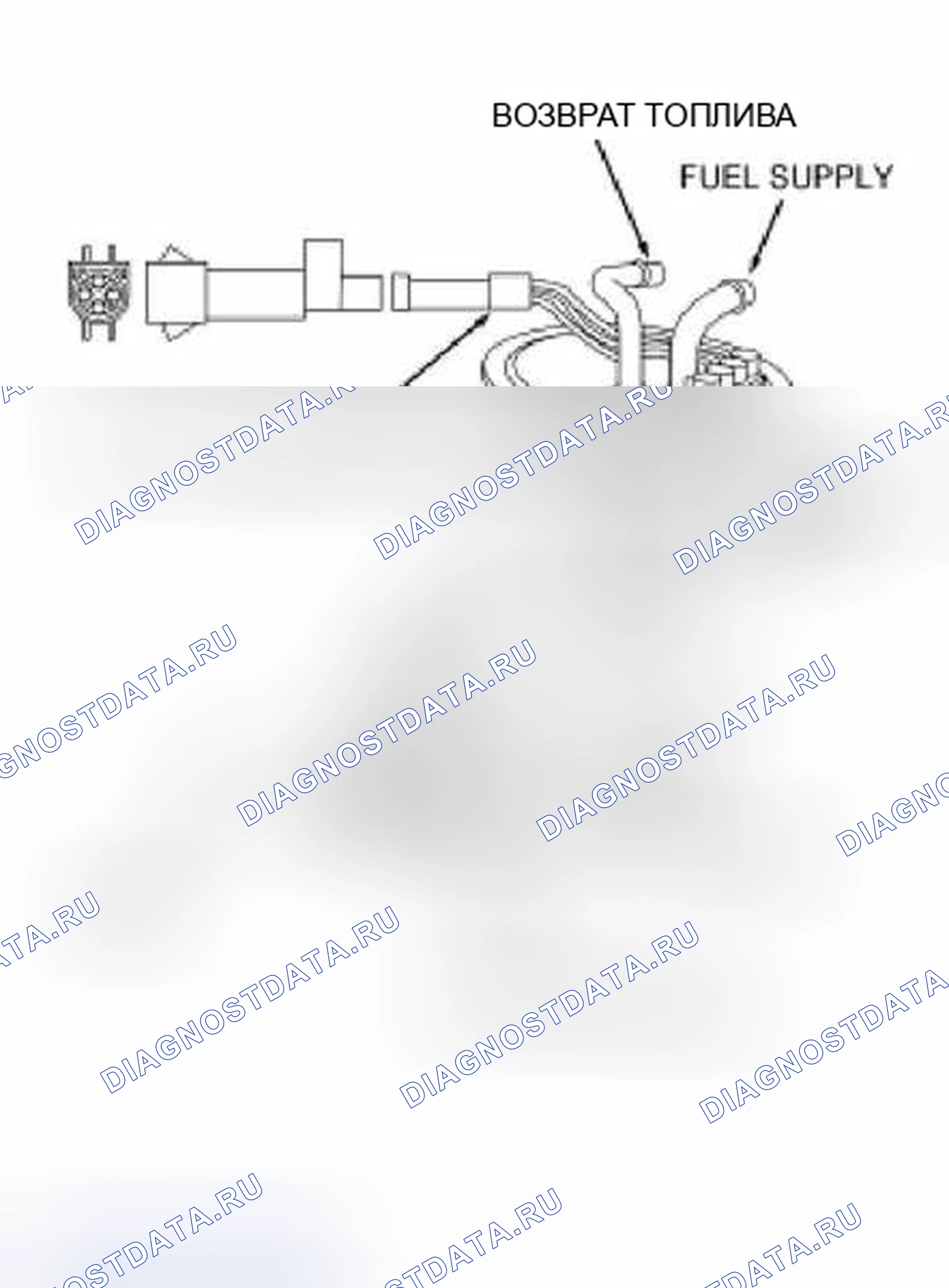 Рис. 79: Модуль топливного насоса и резервуар. Hyundai Porter IV