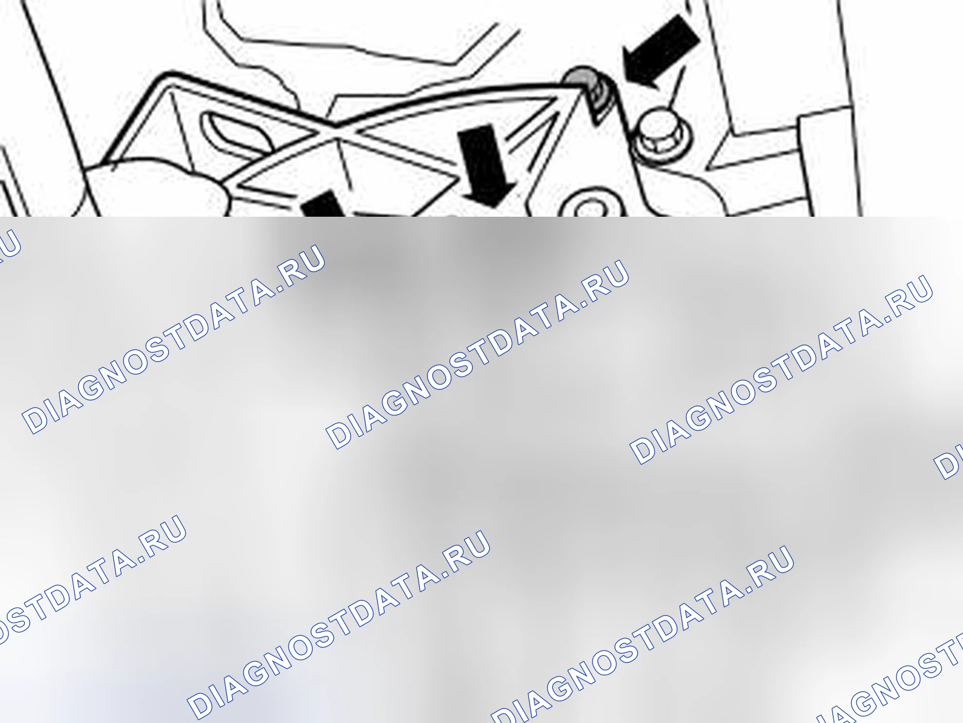 Рис. 552: Установка задней опоры двигателя. Volvo S60 I