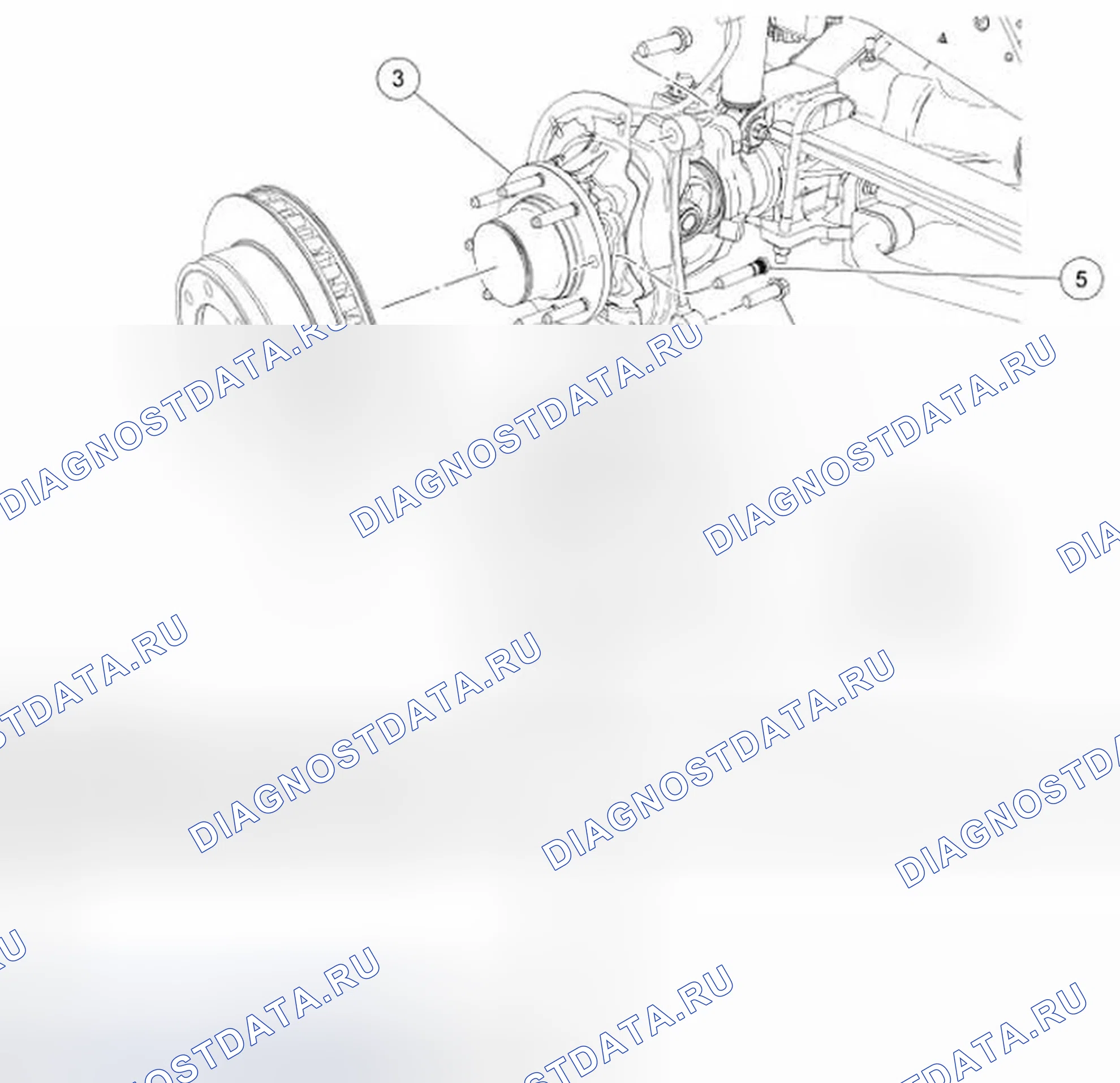 Рис. 12: Колесные шпильки - одно заднее колесо. Ford Cab & Chassis F350 Super Duty 