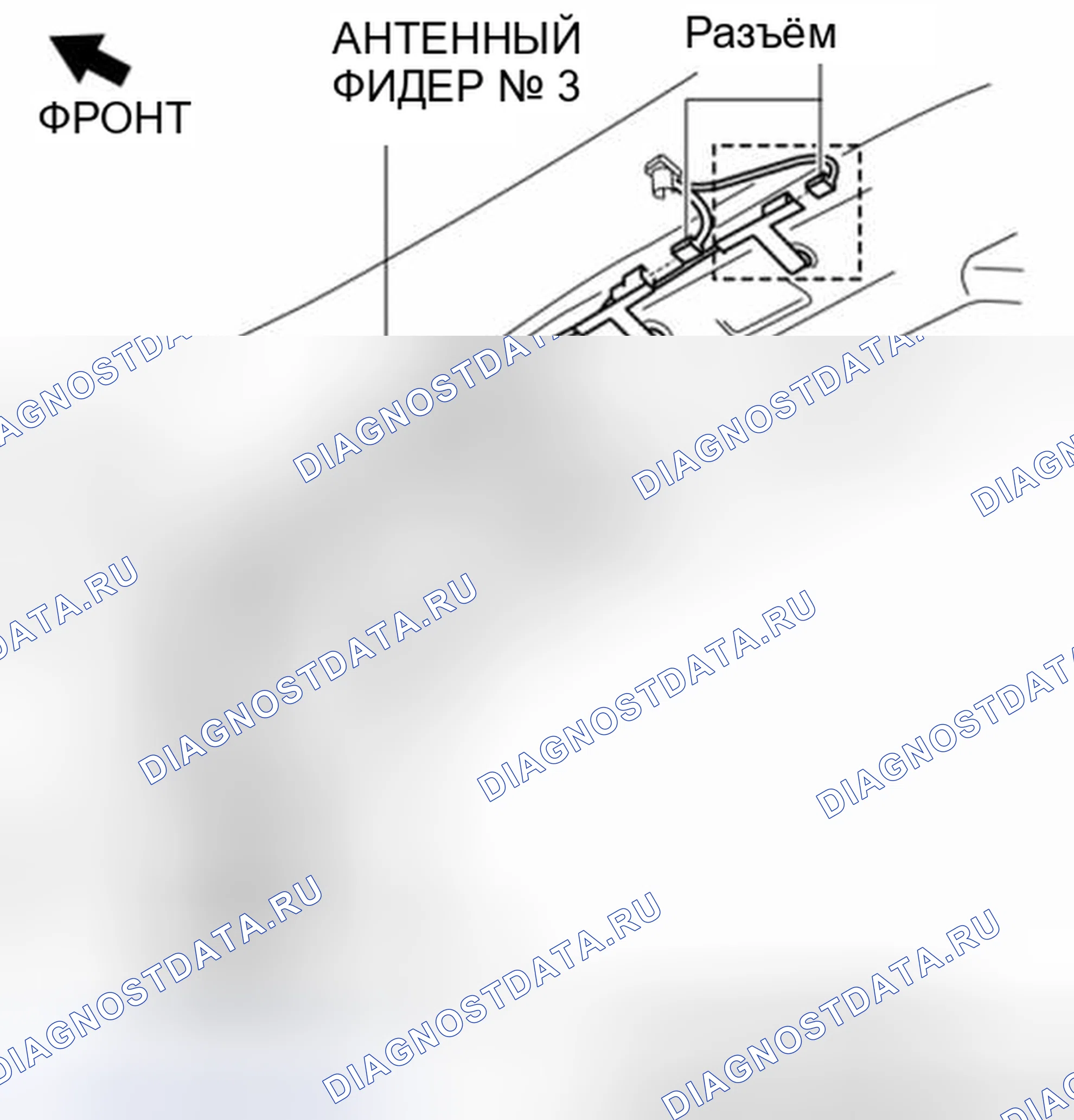 Рис. 82: ОСМОТР АНТЕННОГО ФИДЕРА No3. Mazda 3 BL рестайлинг