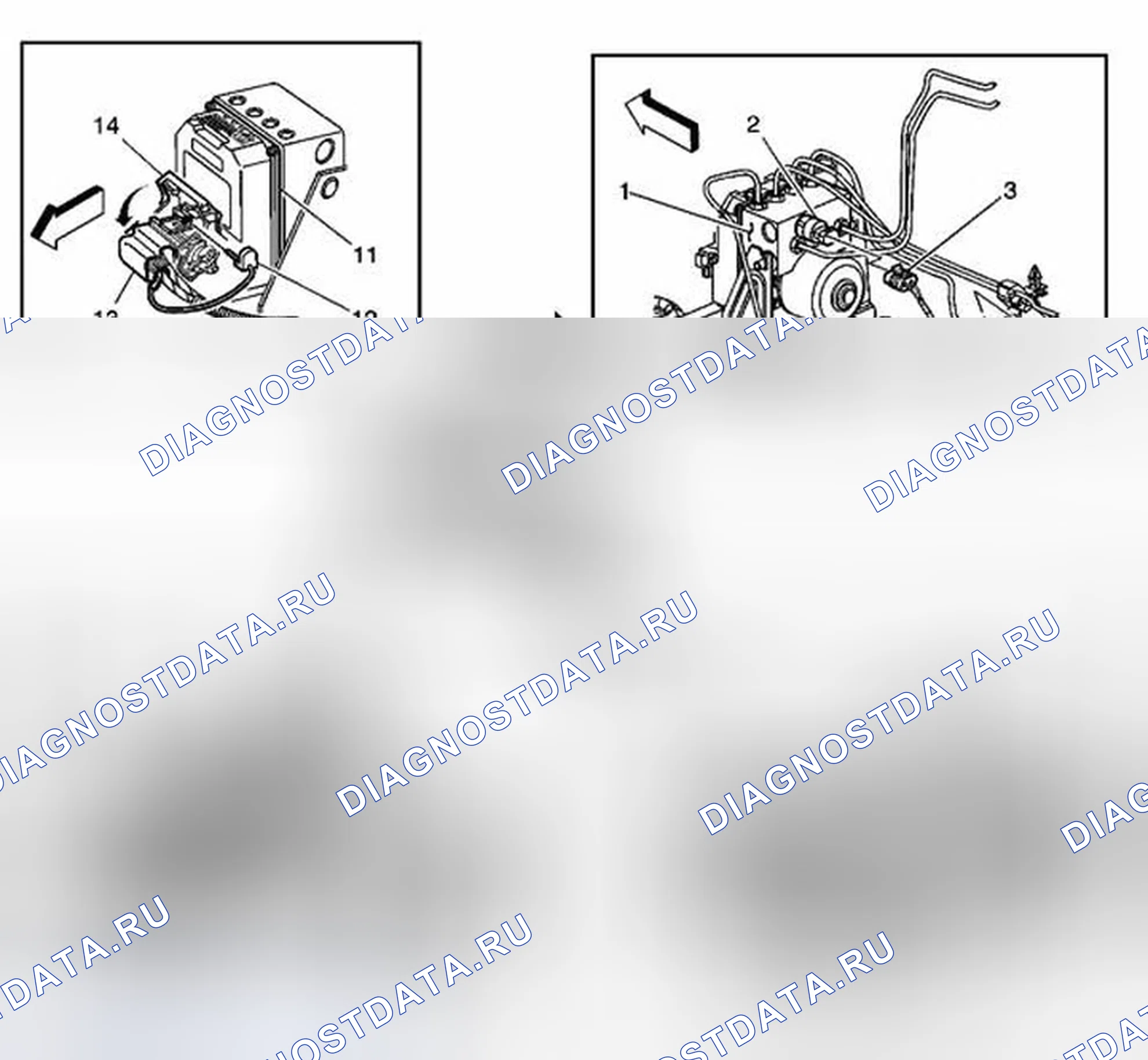 Рис. 7: Виды компонентов ABS. Cadillac CTS I