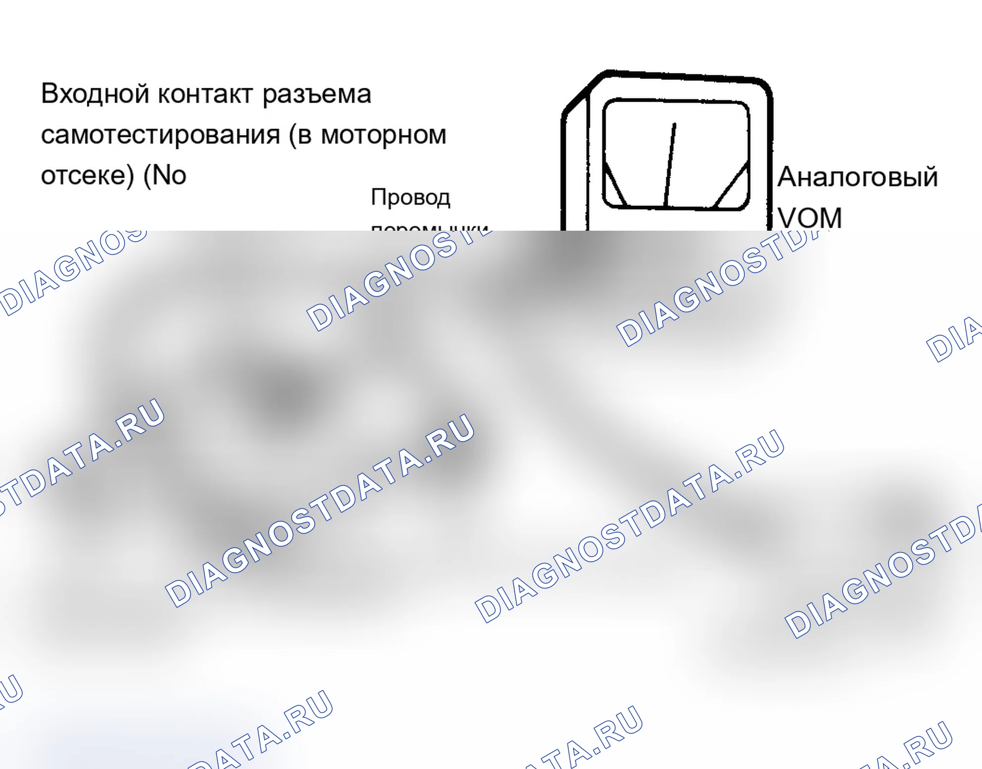 Рис. 99: Подключение аналогового VOM для считывания кодов. Mercury Cougar VI