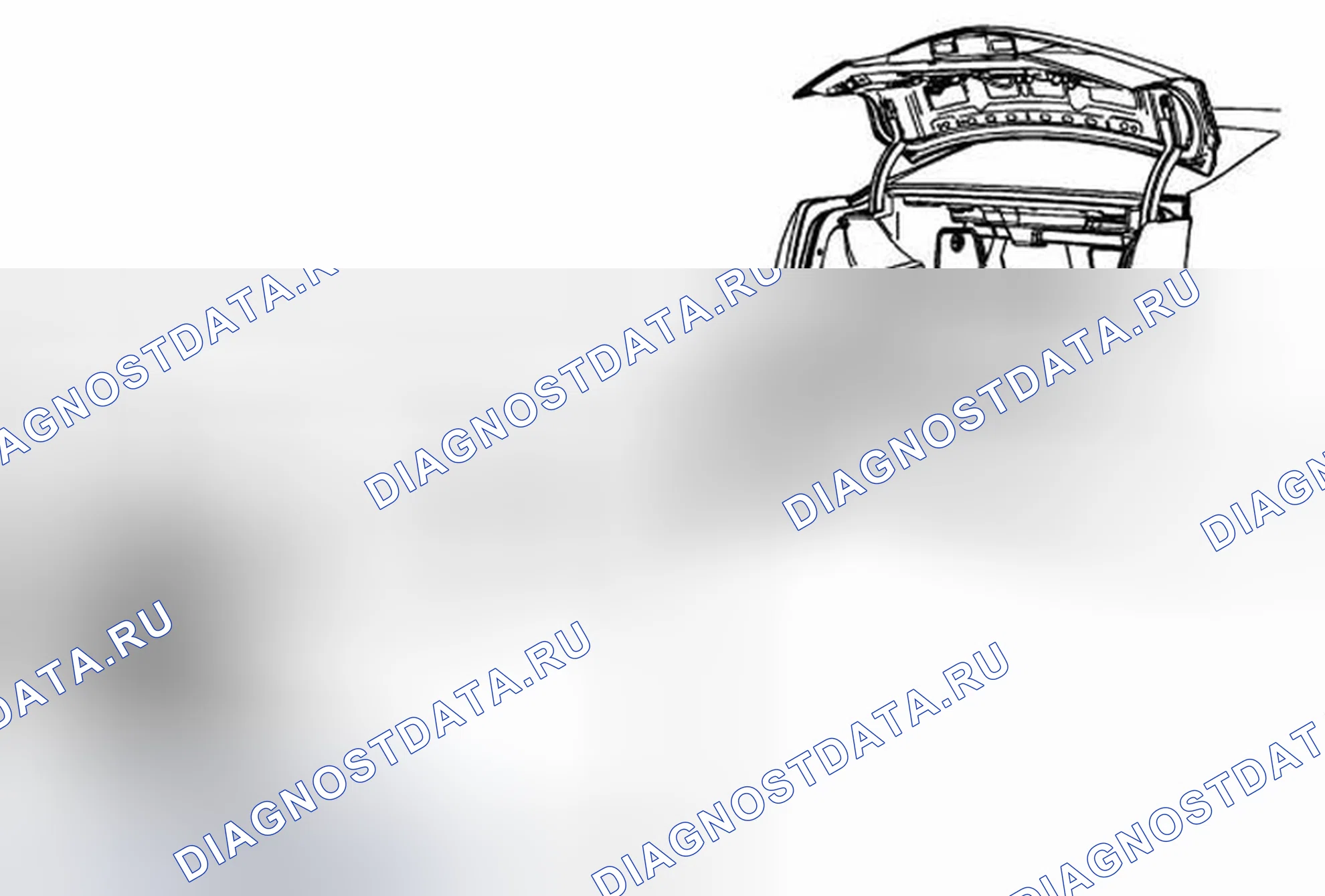 Рис. 71: Замена крышки отсека боковой отделки заднего отсека. Cadillac ATS I