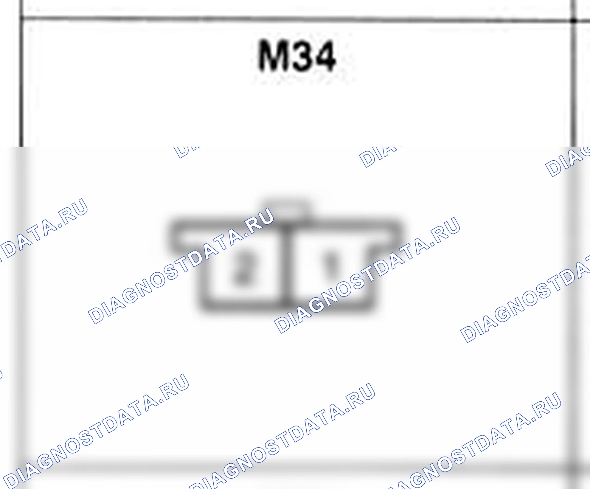 Распиновка разъёма M34 — основного жгута. Hyundai Atos MX