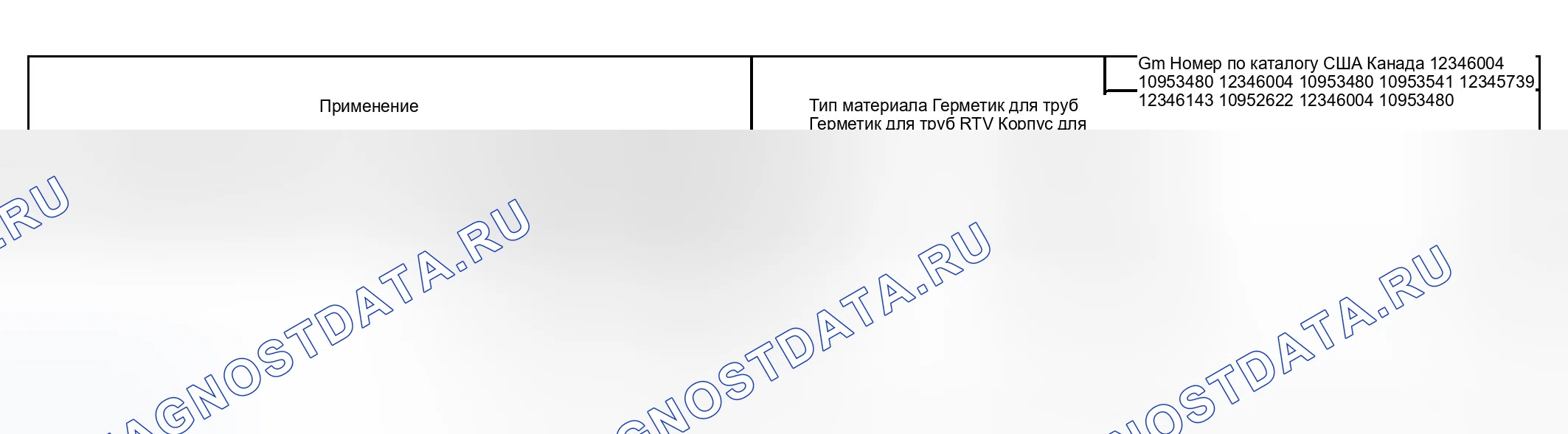 Рис. 1: ГЕРМЕТИКИ, КЛЕИ И СМАЗОЧНЫЕ МАТЕРИАЛЫ. GMC Savana H2500 