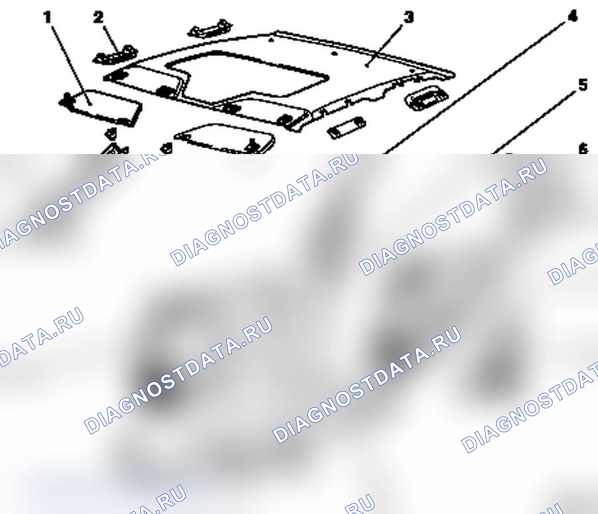 Расположение внутренней обшивки на модели F69. Opel Astra G