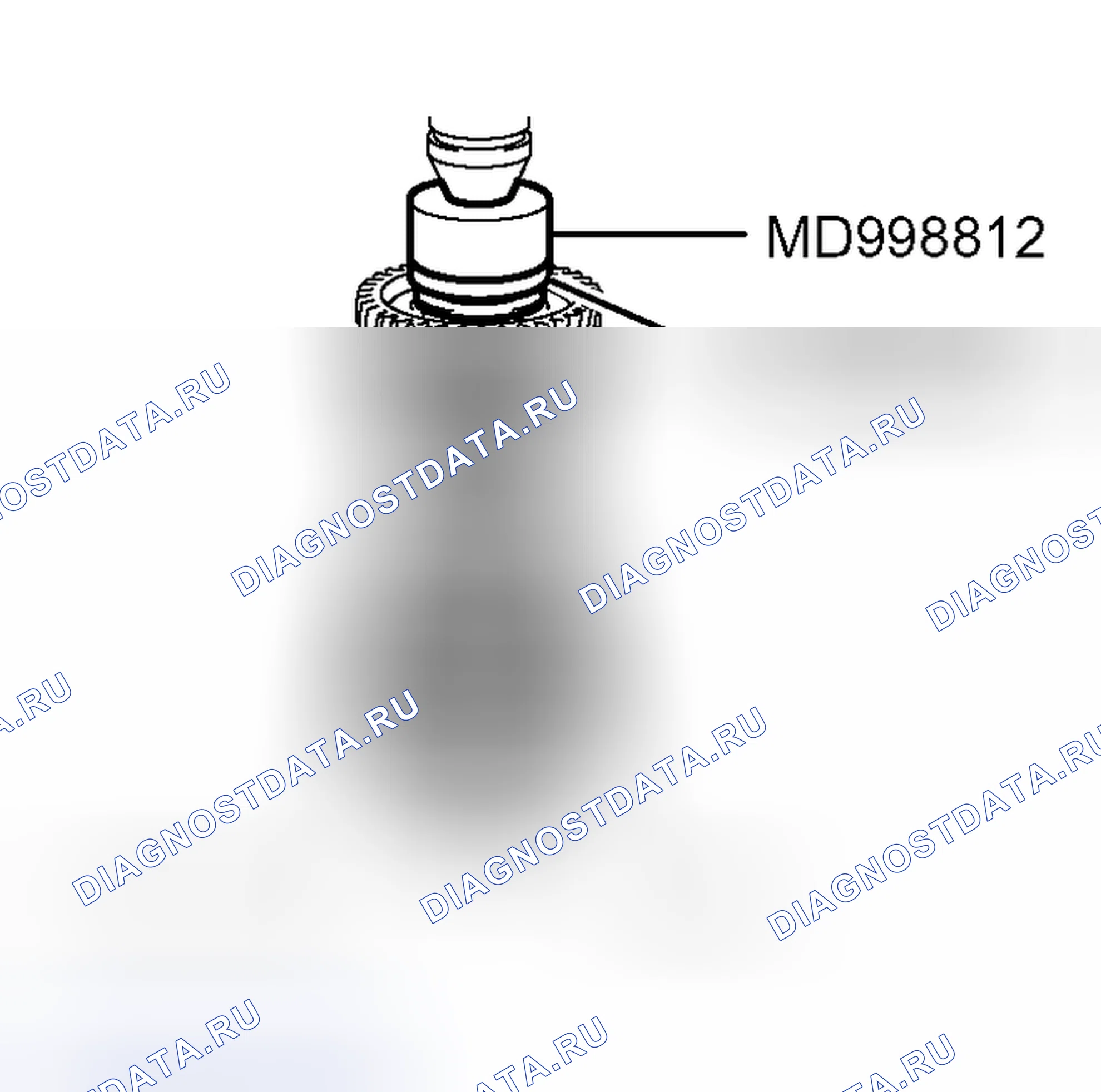Рис. 60: > > P < < УСТАНОВКА МУФТЫ РЕВЕРС-РЕДУКТОРА. Mitsubishi Outlander I