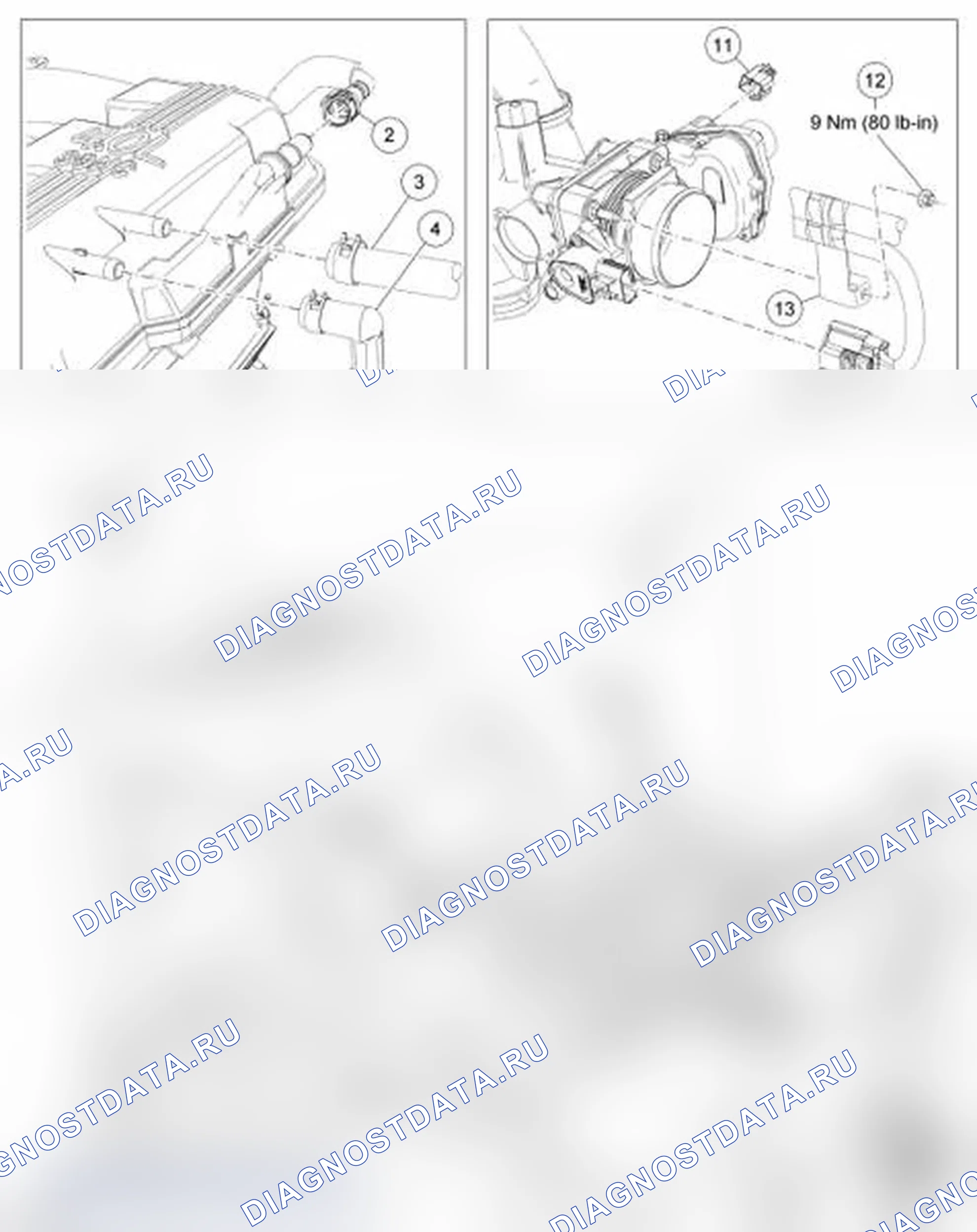 Рис. 18: Впускной коллектор. Ford Explorer IV