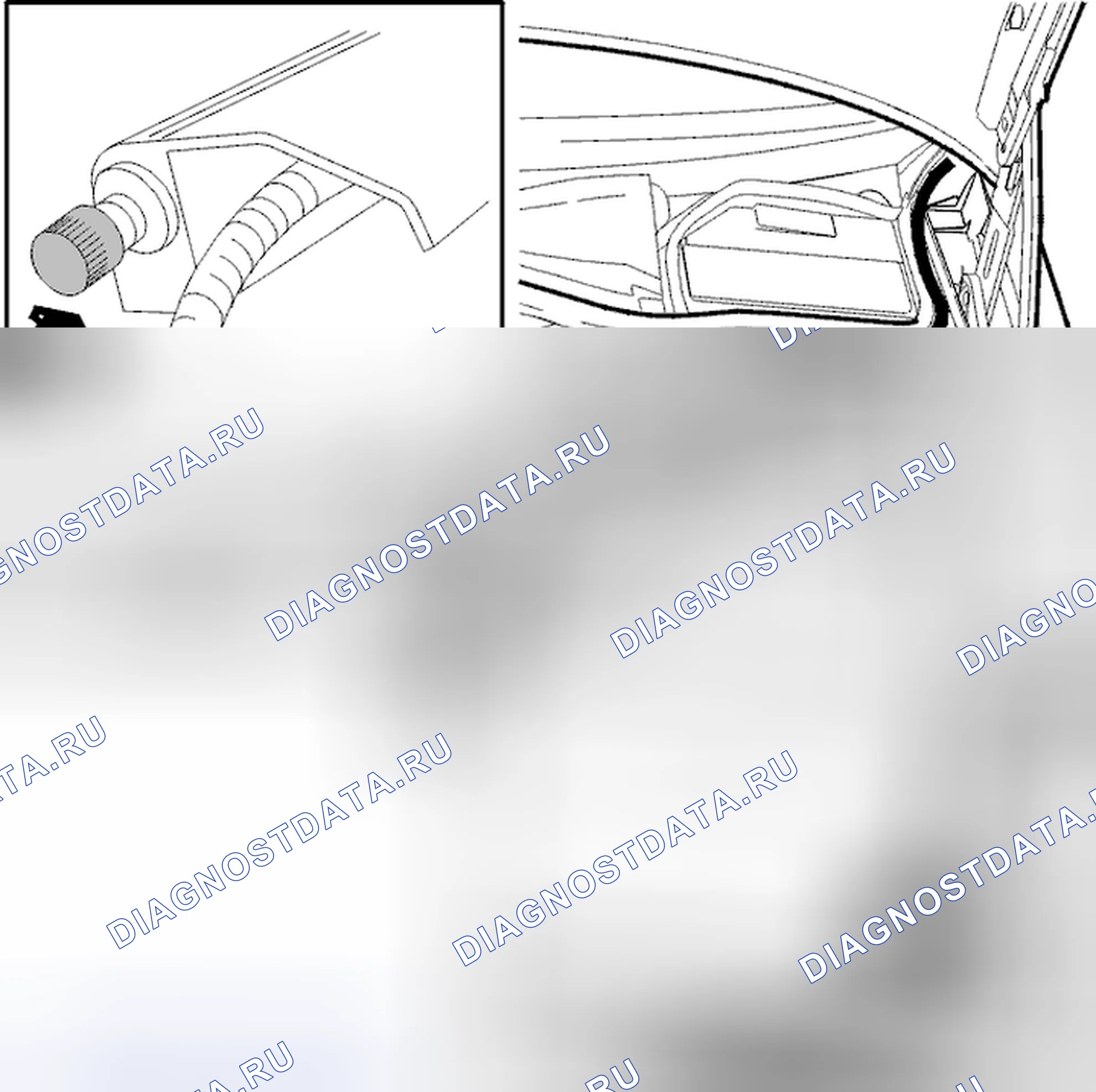 Рис. 437: Подключить манометр давления топлива. Volvo S60 I рестайлинг