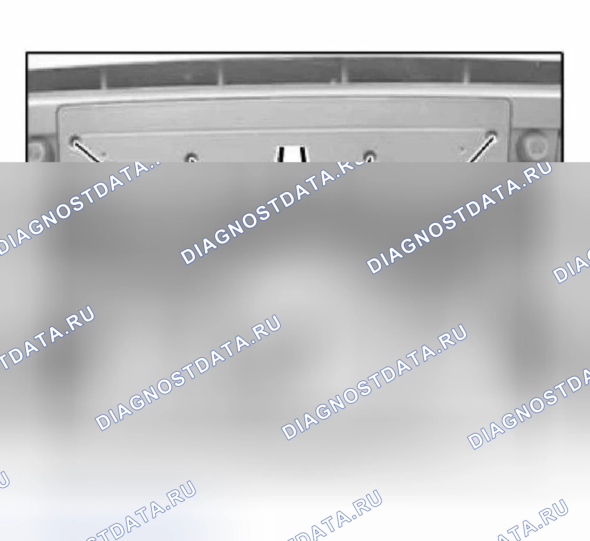 Рис. 37: 51 11 158 ЗАМЕНА ОПОРНОЙ ПЛИТЫ ДЛЯ НОМЕРНОГО ЗНАКА. BMW X5 E53 рестайлинг