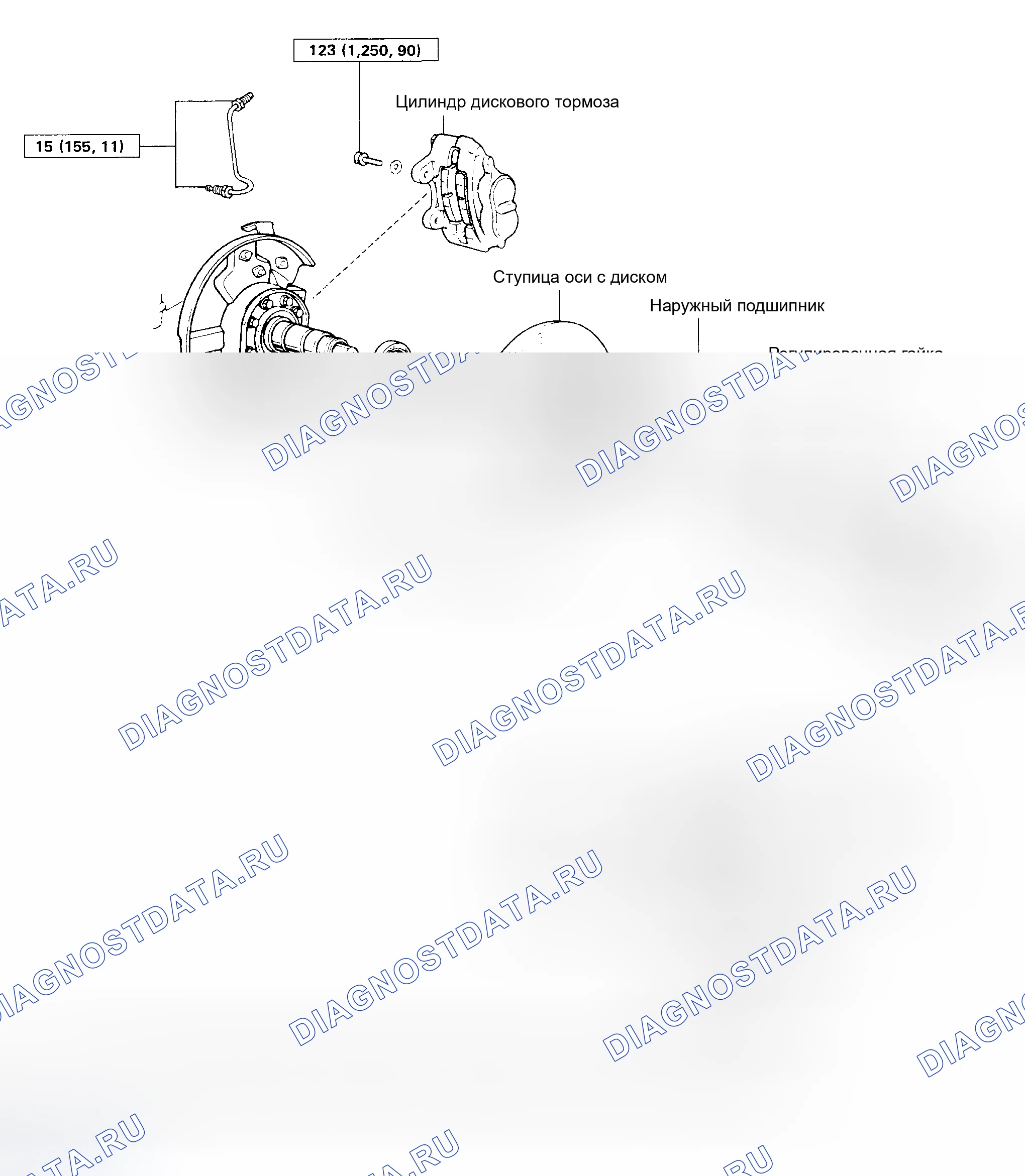 Рис. 6: РАСПОЛОЖЕНИЕ КОМПОНЕНТОВ. Toyota Land Cruiser 80