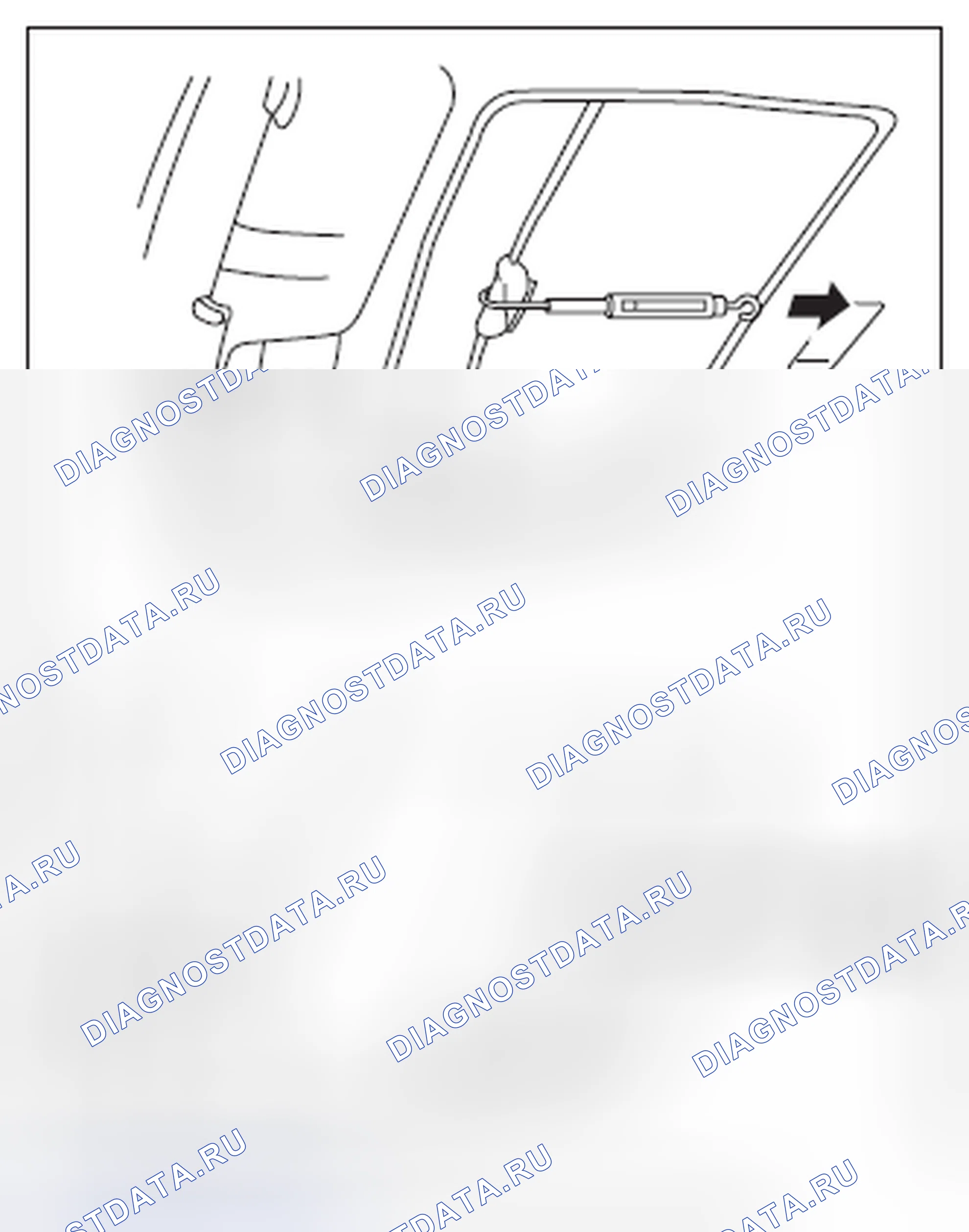 Рис. 41: ПРОВЕРКА ПОДВИЖНОЙ НАГРУЗКИ СОЛНЦЕЗАЩИТНОГО КОЗЫРЬКА. Subaru Impreza GK