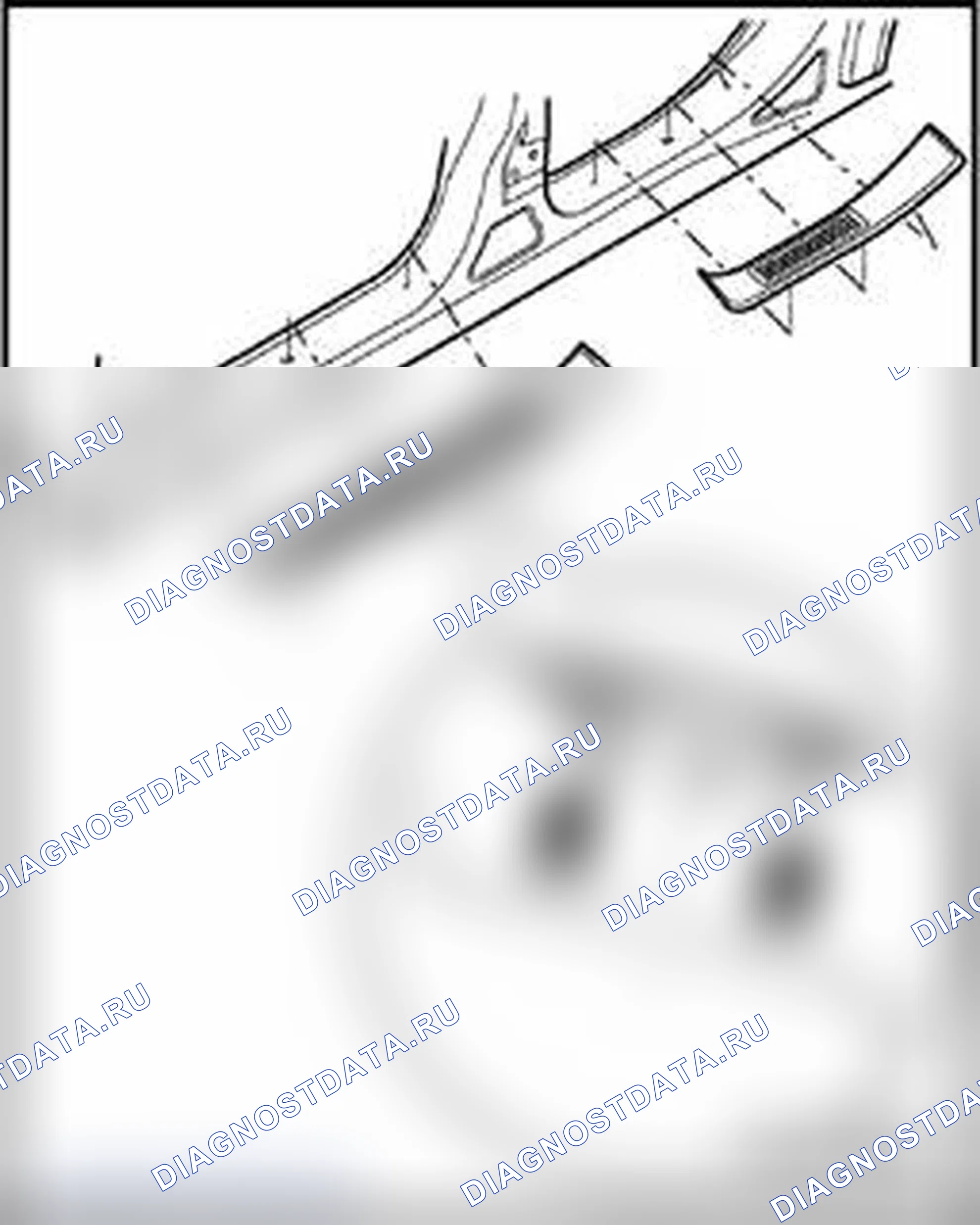 Рис. 258: Обрезка наружной панели подоконника, замена. Audi S4 B7