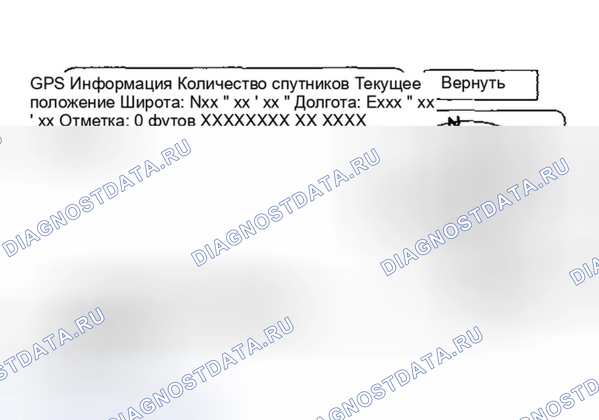 Рис. 54: Информация GPS. Honda Odyssey I