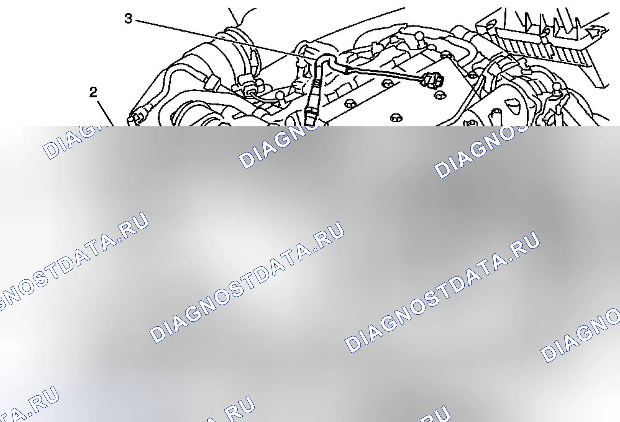 Рис. 54: Замена датчика нагретого кислорода - Датчик 1 (LAU). Cadillac SRX II