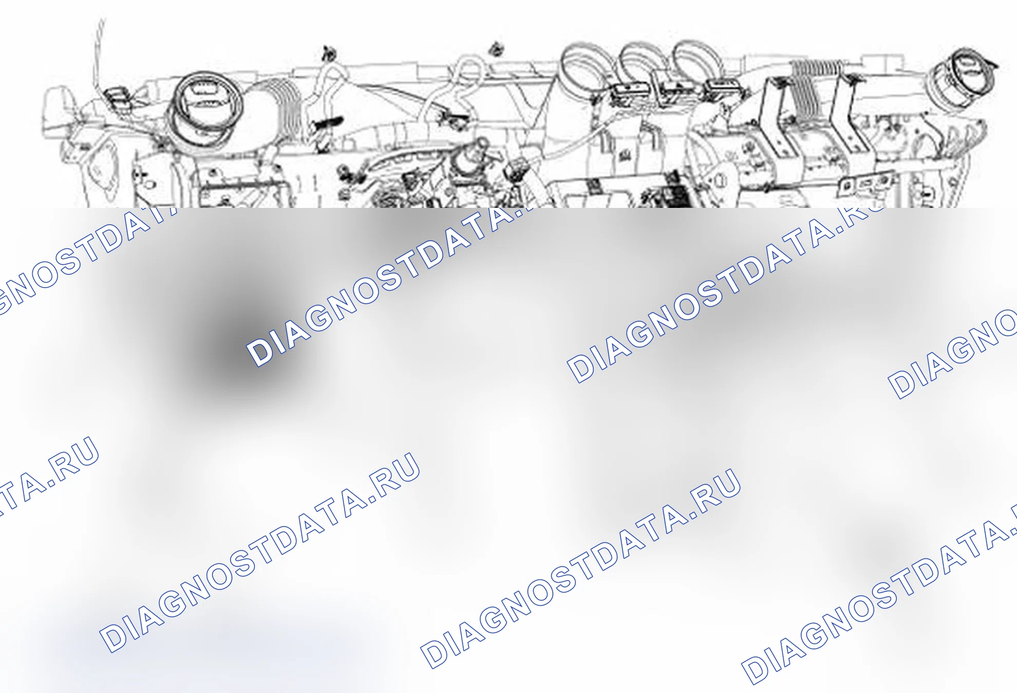 Рис. 35: Электрические разъемы приборной панели. Ford Transit Connect I рестайлинг