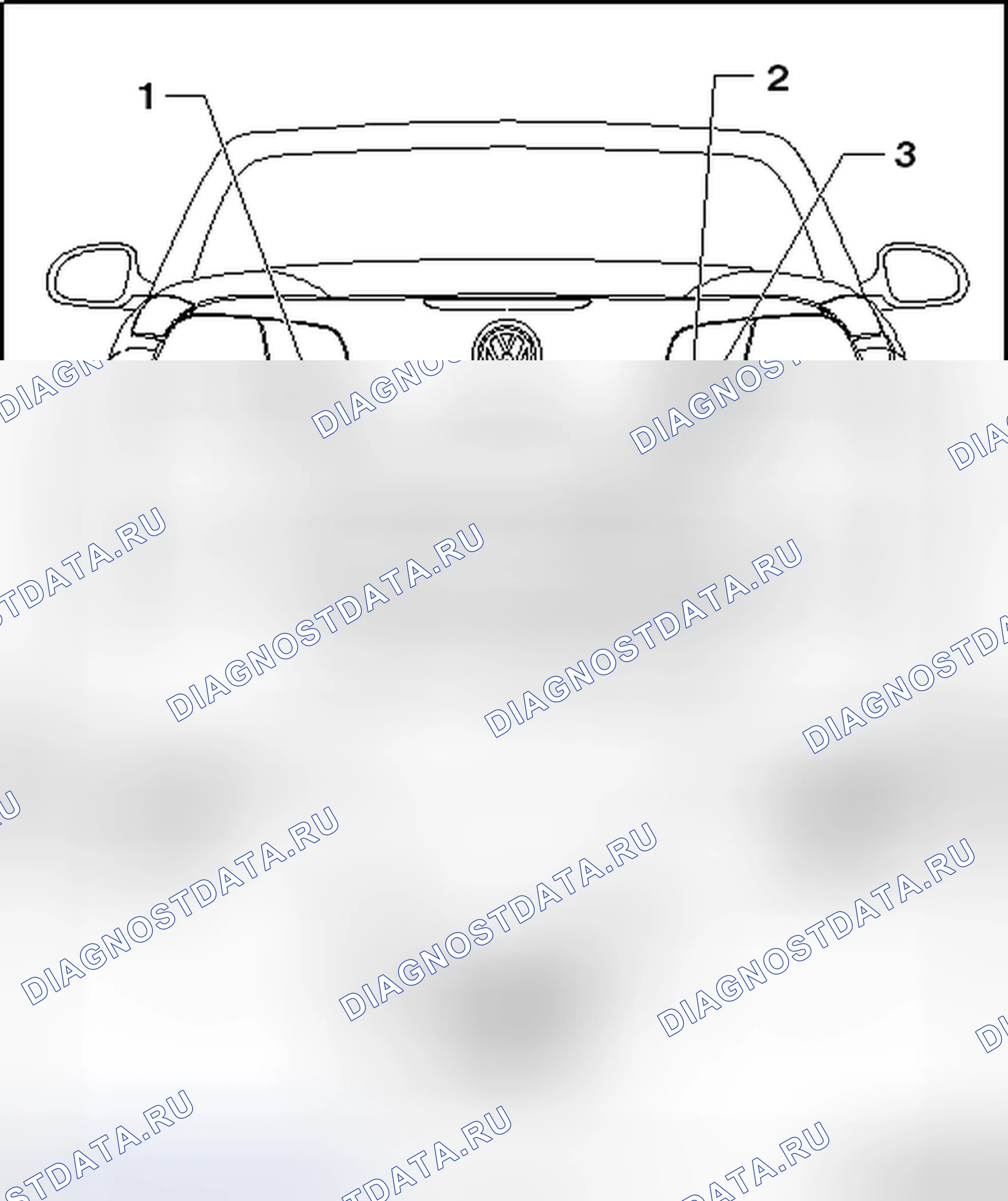 Рис. 8: РАЗМЕРЫ ЗАДНЕЙ ТАБЛИЧКИ С 01.11. Volkswagen Eos I