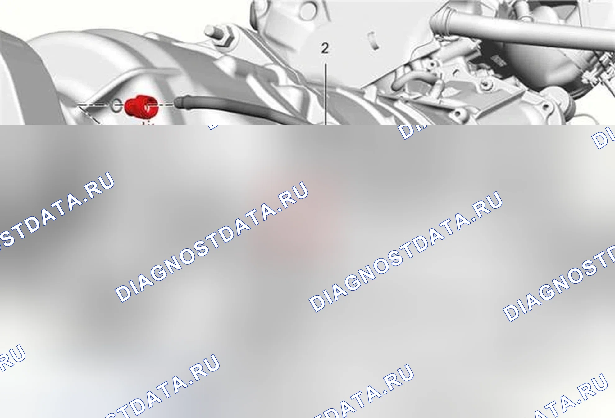 Рис. 2: Замена маслораспределительной трубки. Cadillac ATS I