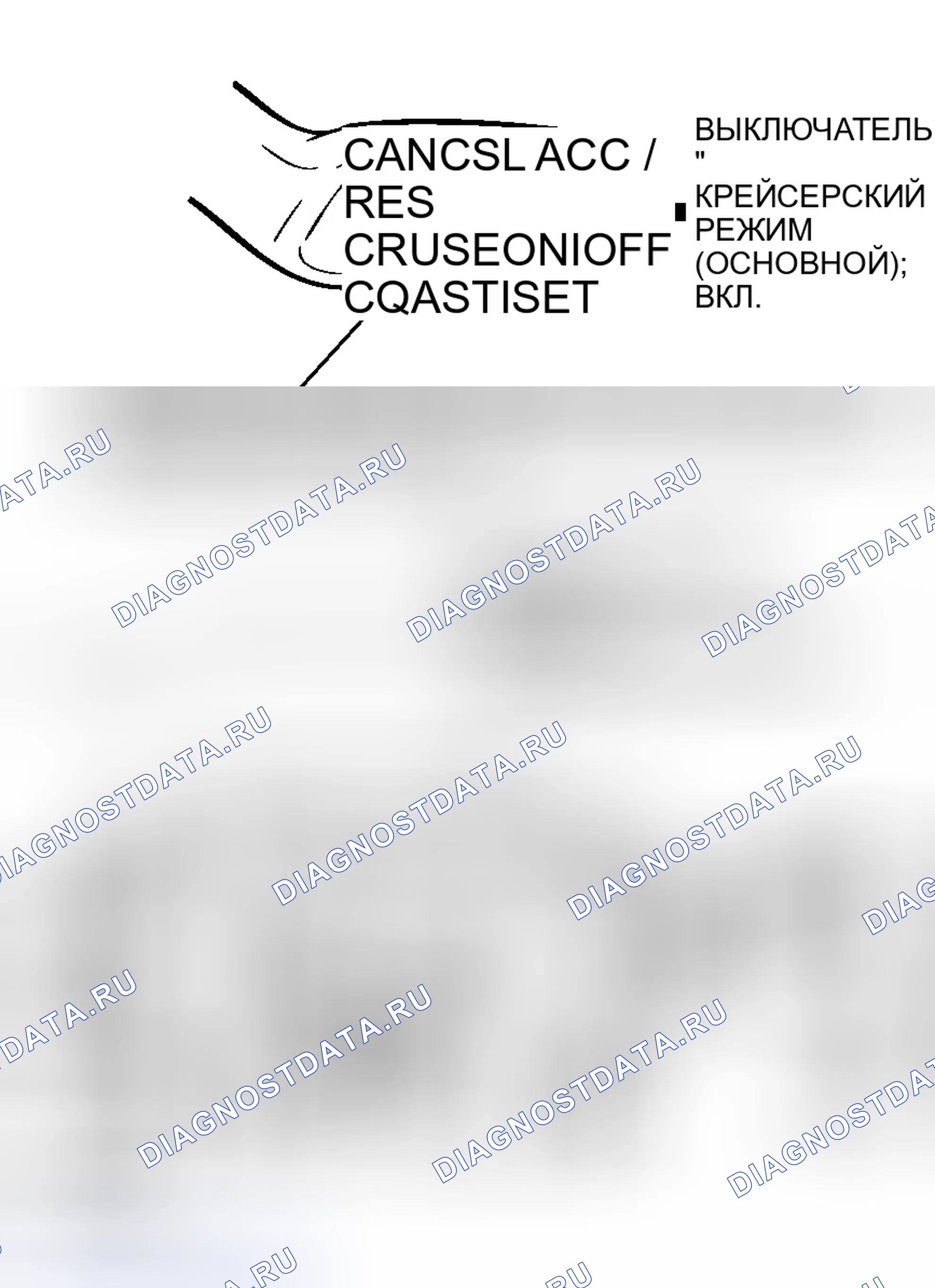 Рис. 106: ПРОВЕРКА ГЛАВНОГО ВЫКЛЮЧАТЕЛЯ АВТОМАТИЧЕСКОГО КРУИЗ-КОНТРОЛЯ. Mitsubishi Outlander I