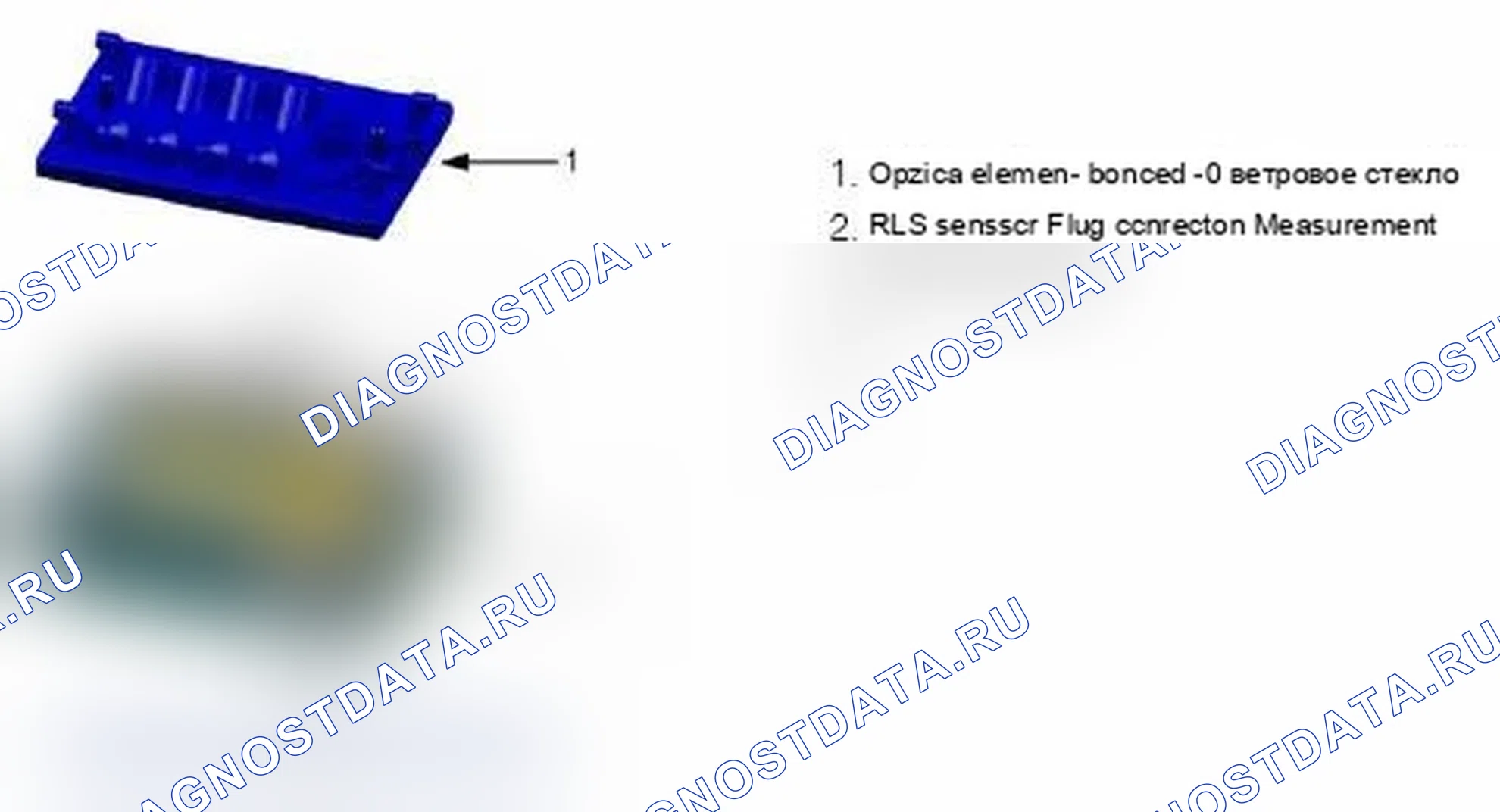 Рис. 75: Датчик дождя/света (RLS). MINI Cooper II