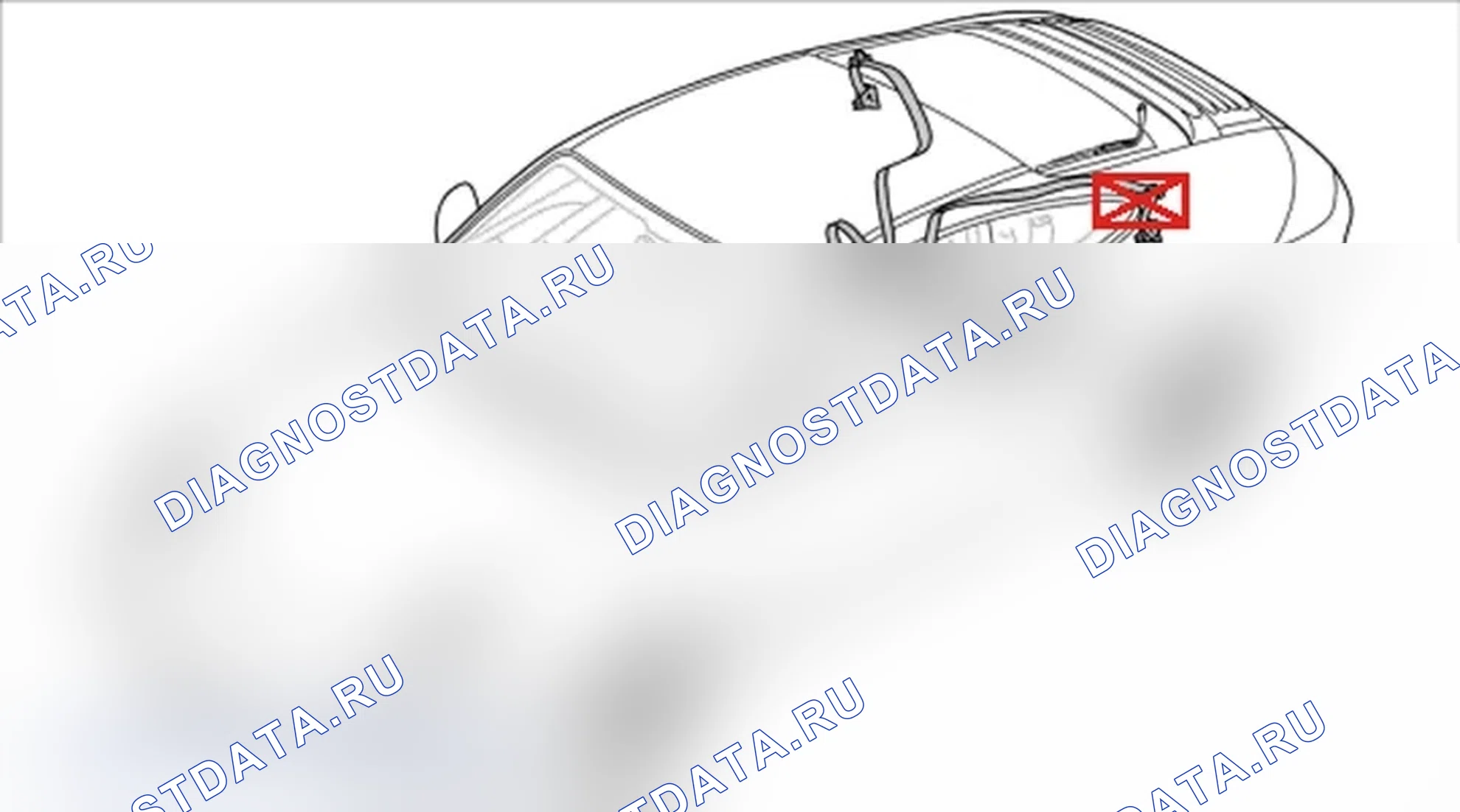 Рис. 21. Место установки заднего трехточечного ремня. Porsche 911 GT3 997