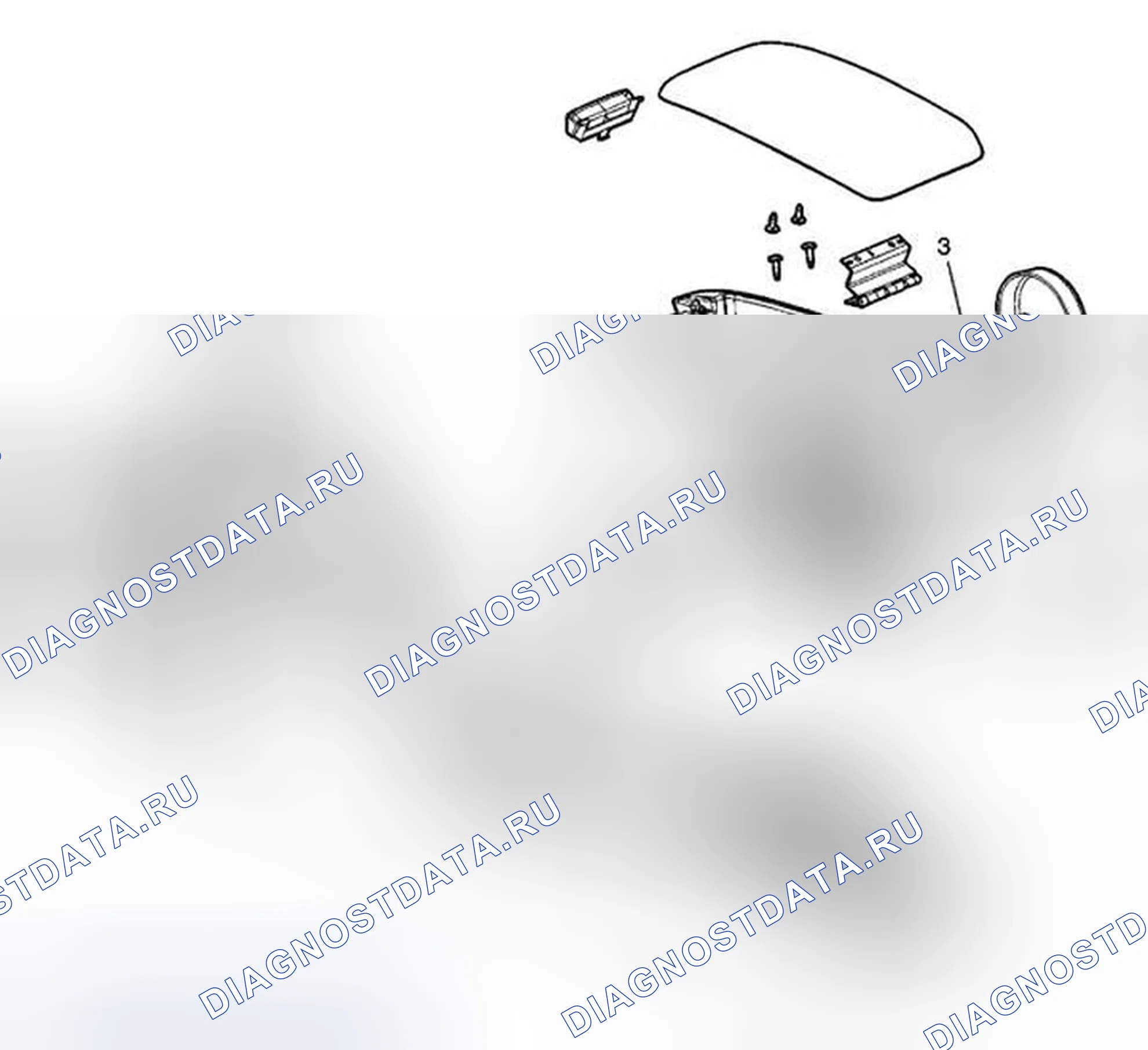 Рис. 35: Замена пластин - подлокотник передней напольной консоли. Chevrolet Cobalt I