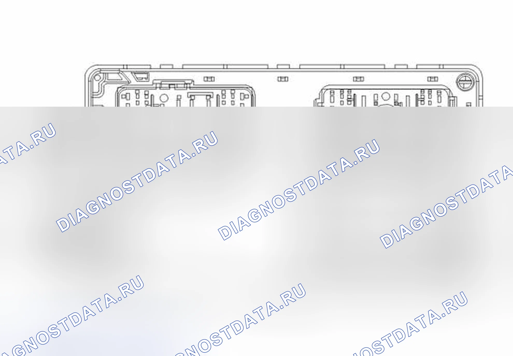 Рис. 4: Блок предохранителей X50A - вид снизу под капотом. Chevrolet Orlando I
