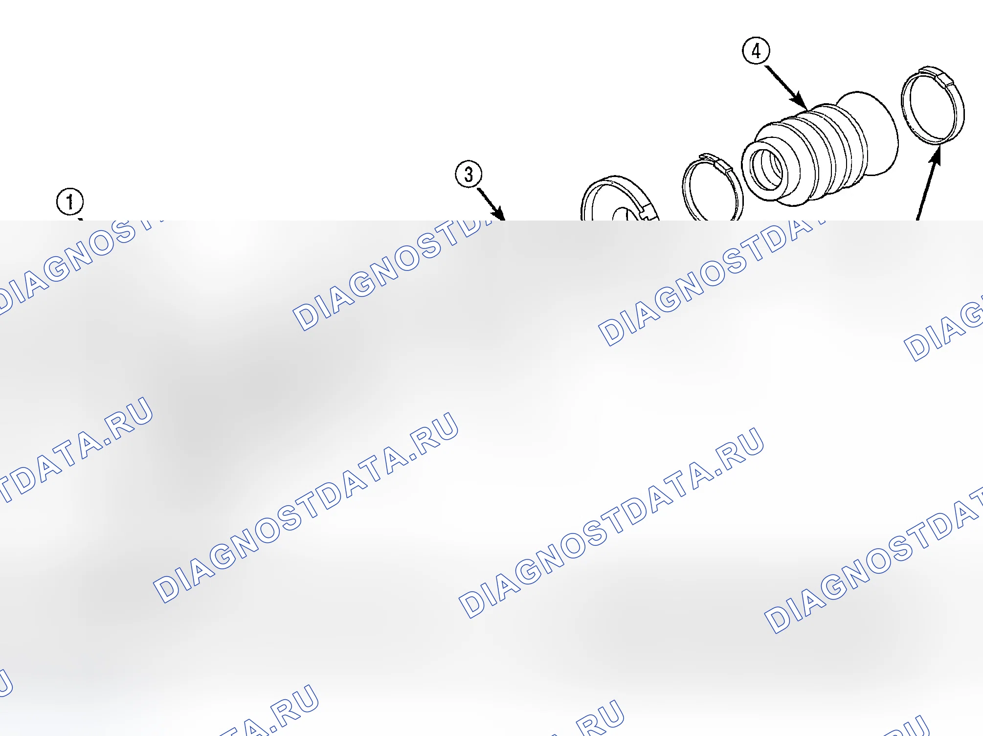 Рис. 168: Компоненты заднего фиксатора. Jeep Grand Cherokee WJ