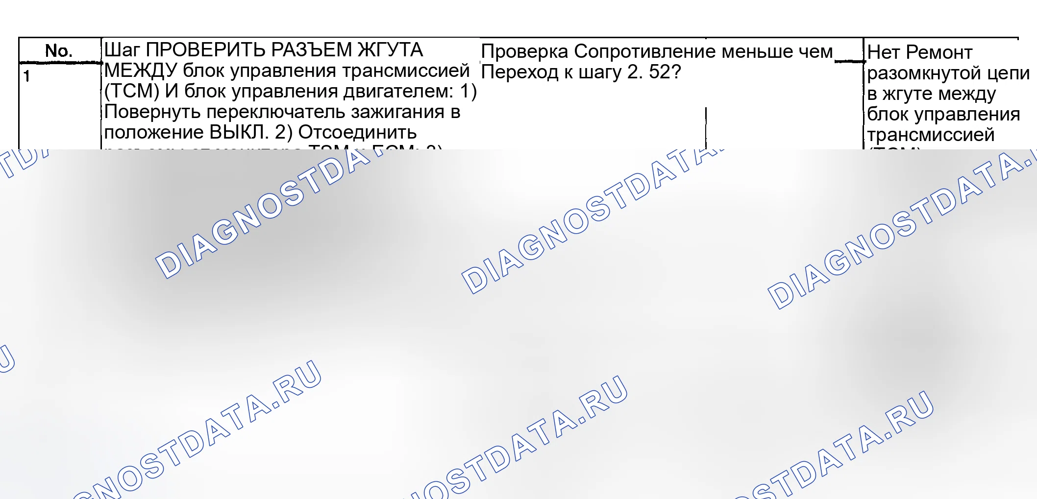 Рис. 691: Код неисправности 11 - диагностическая карта (1 из 2). Subaru Impreza GD/GC/GG