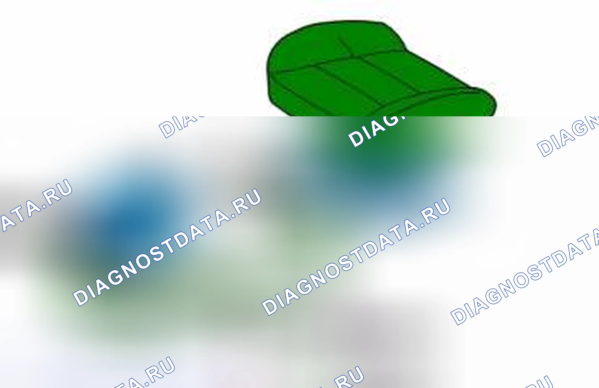 Рис. 328: Замена датчика веса пассажира (Ows). Volvo V70 II