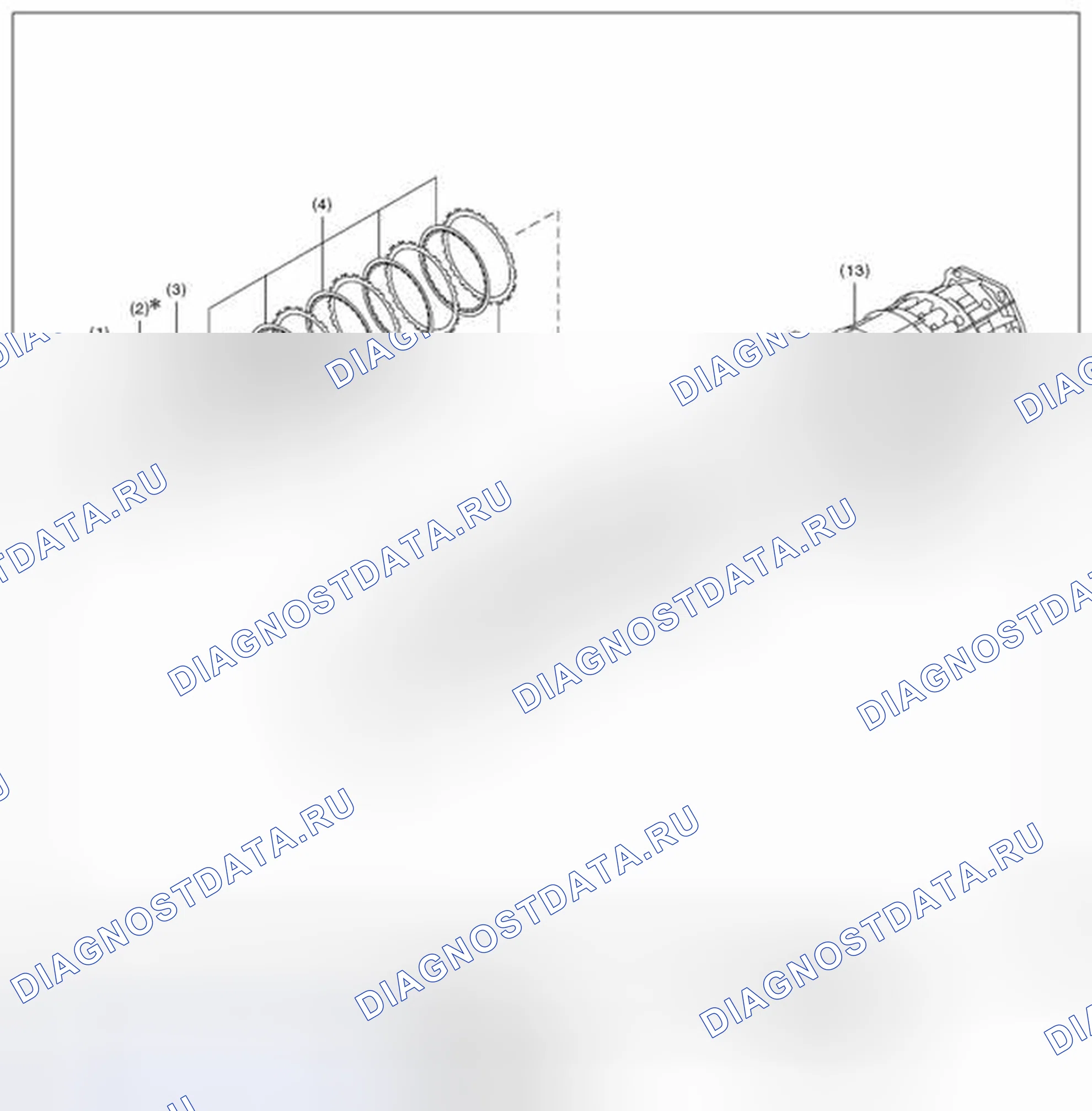 Рис. 183: ТОРМОЗ ЗАДНЕГО ХОДА. Subaru Outback BR рестайлинг