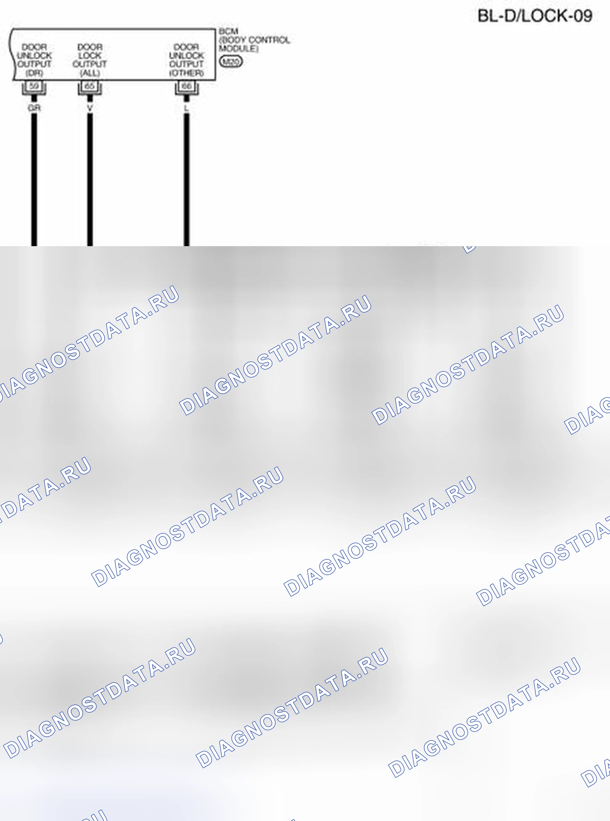 Рис. 82: Bl-D / замок-09 - схема электропроводки (кабина экипажа). Nissan Frontier D40