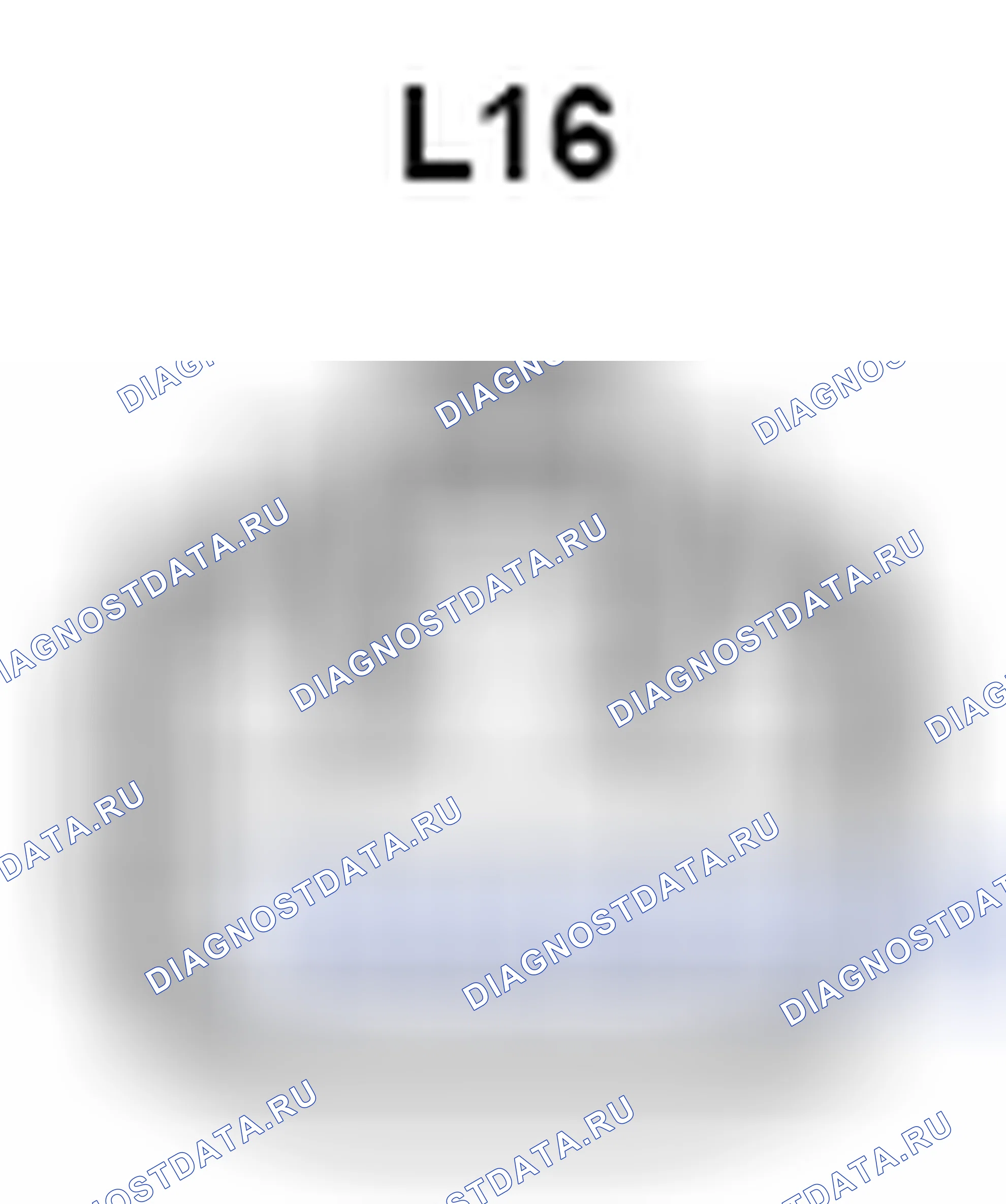 Рис. 458: Вид с торца разъема Rh задней комбинированной подсветки (L16). Toyota Matrix E140
